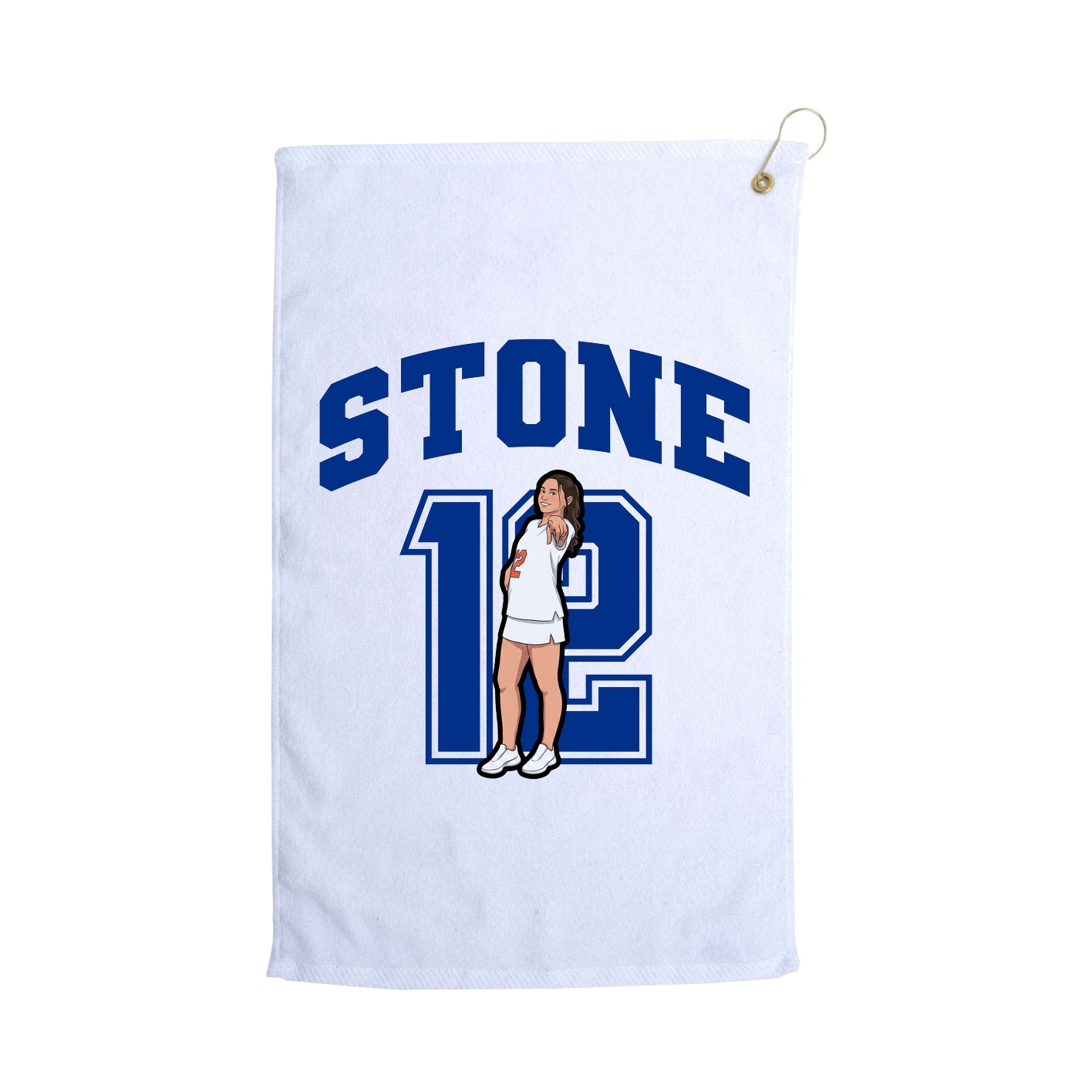 Golf Towel — Number in White