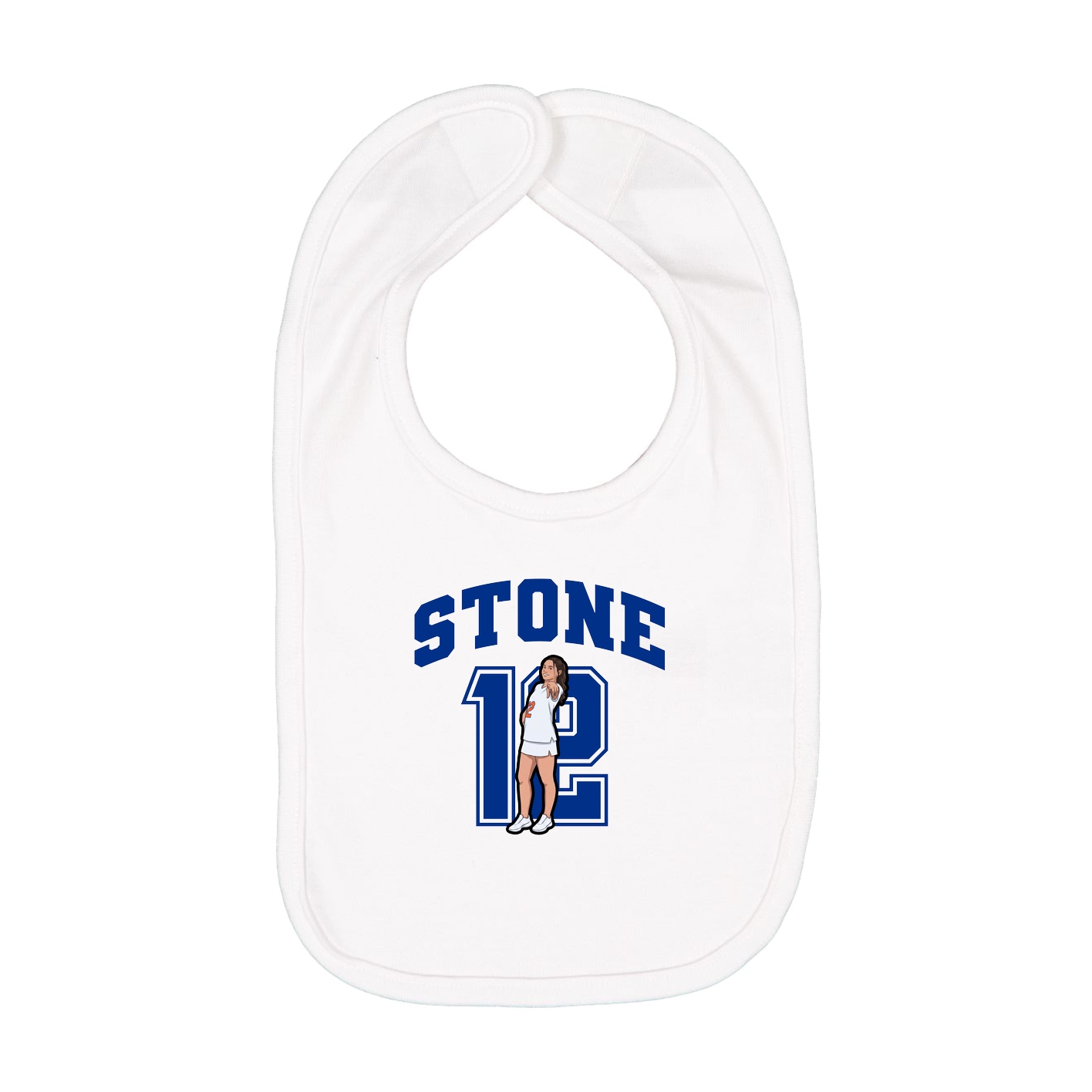 Infant Bib — Number in White