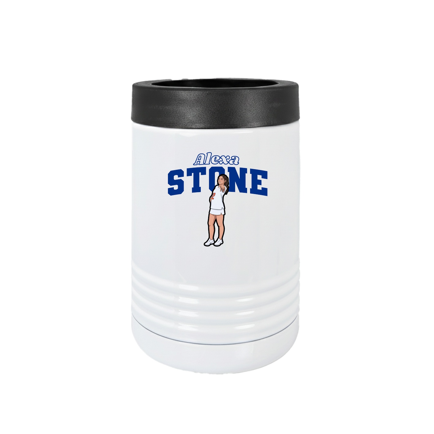 Beverage Holder — Name Arch in White