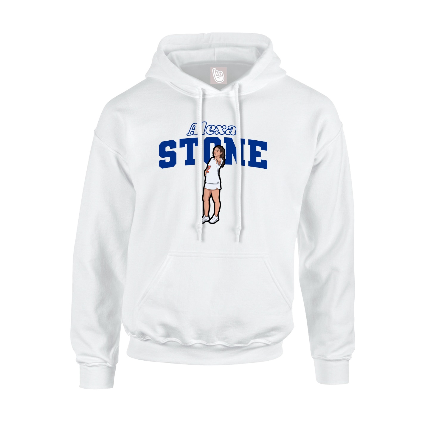 Hoodie — Name Arch in White