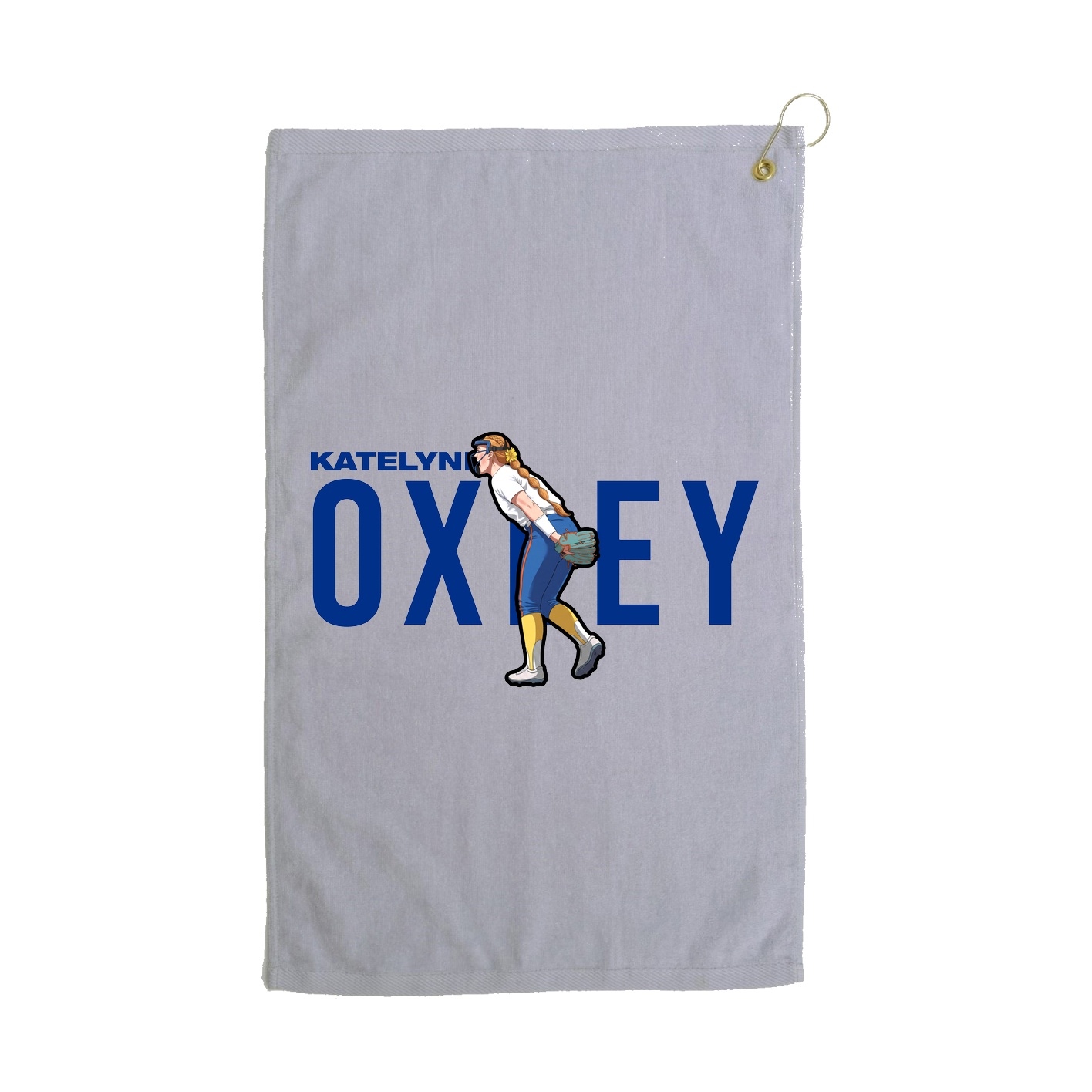 Golf Towel — Player Name in Grey