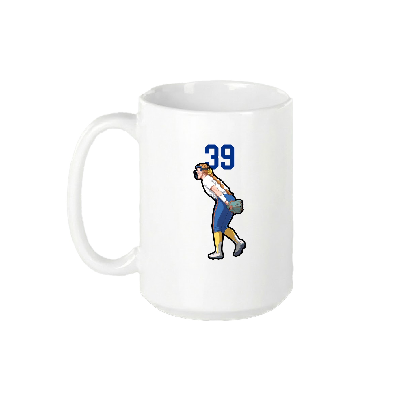 15oz Coffee Mug — Number Top in White
