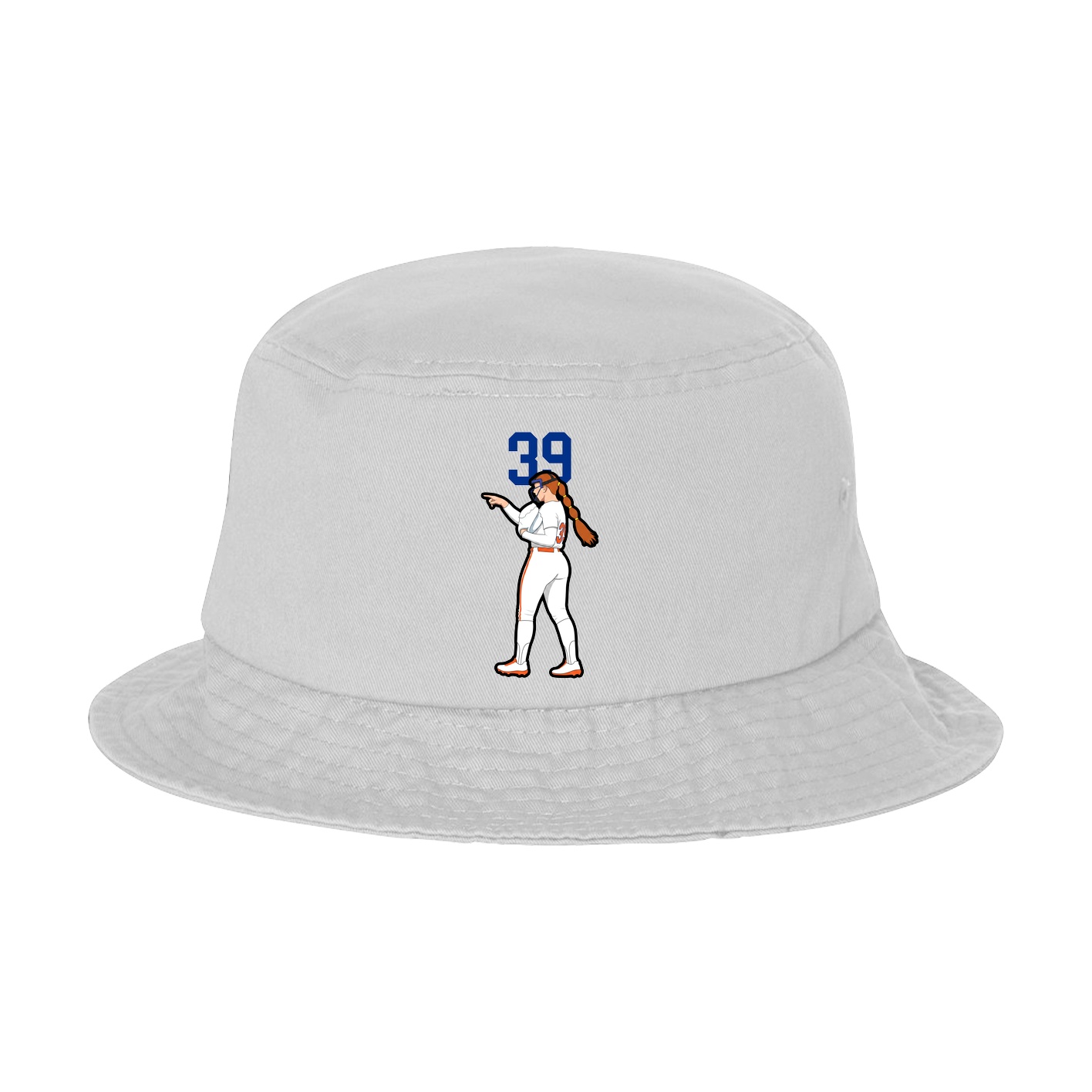 Bucket Cap — Number Top in White