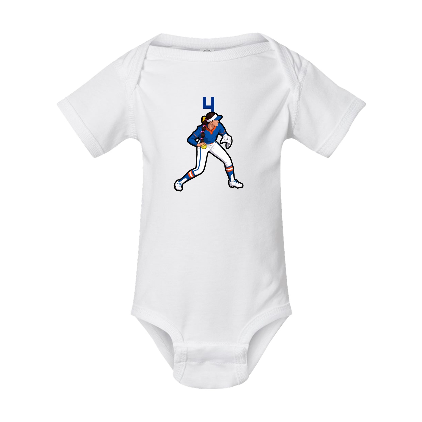 Baby Onesie — Number Top in White