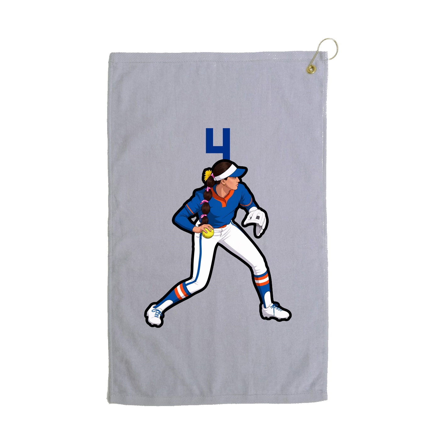 Golf Towel — Number Top in Grey