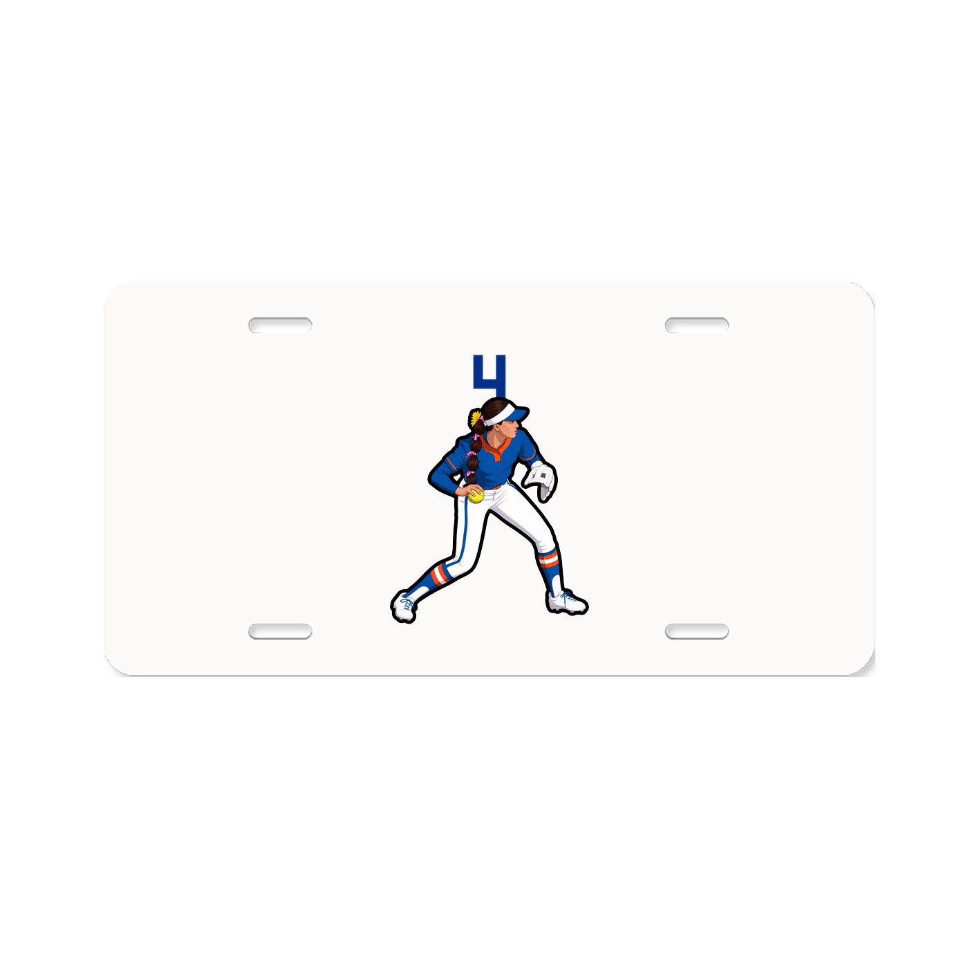 License Plate — Number Top in Classic