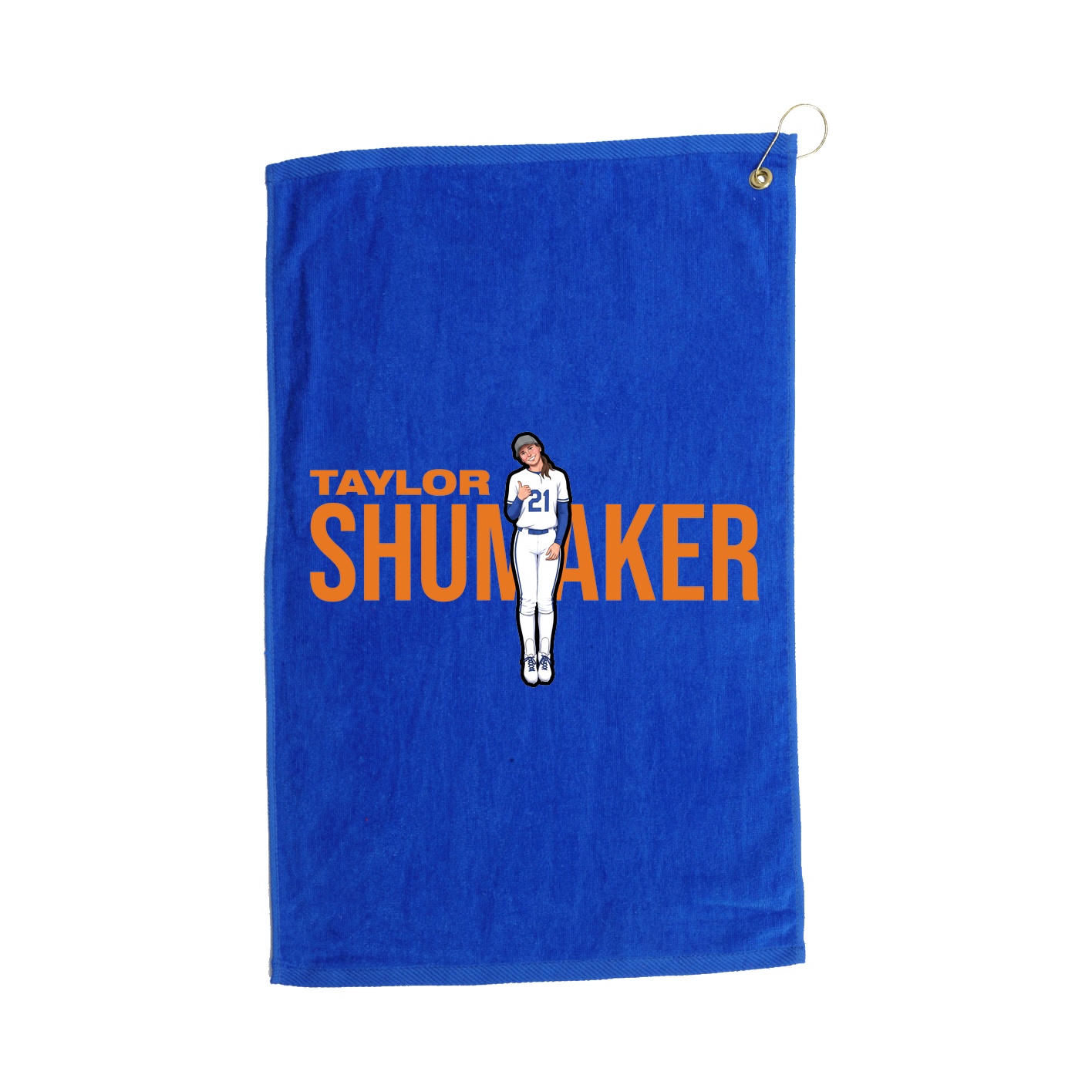 Golf Towel — Player Name in Royal