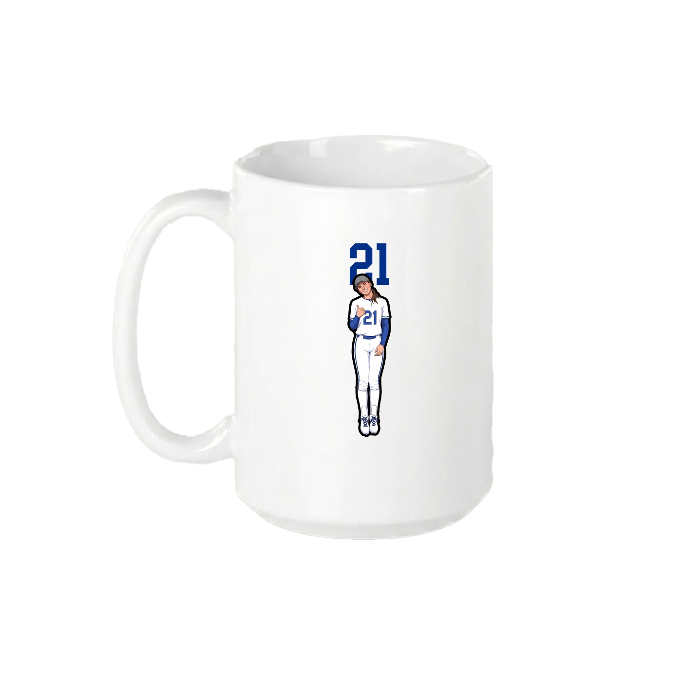 15oz Coffee Mug — Number Top in White