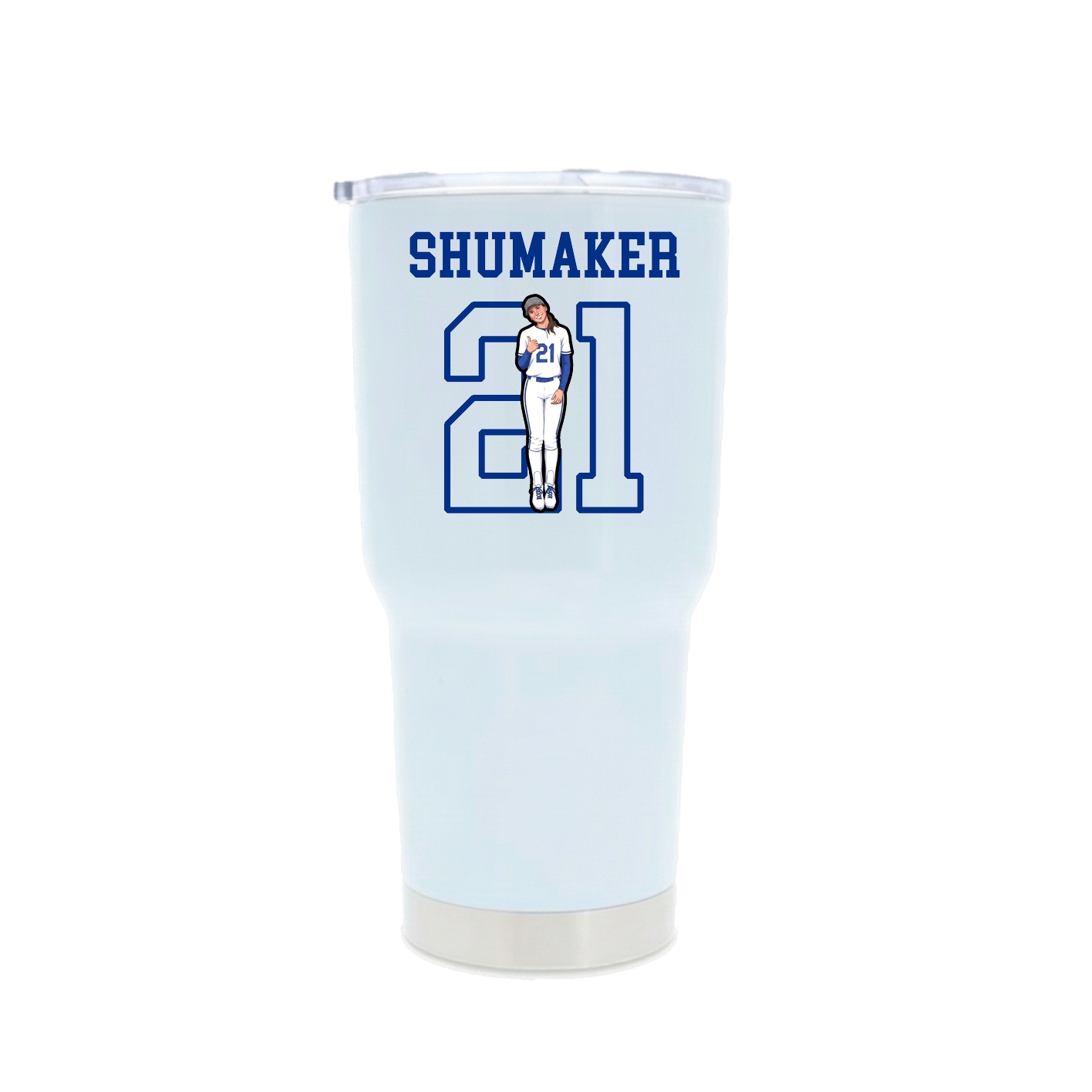 30oz Stainless Steel Tumbler — Shirsey in White