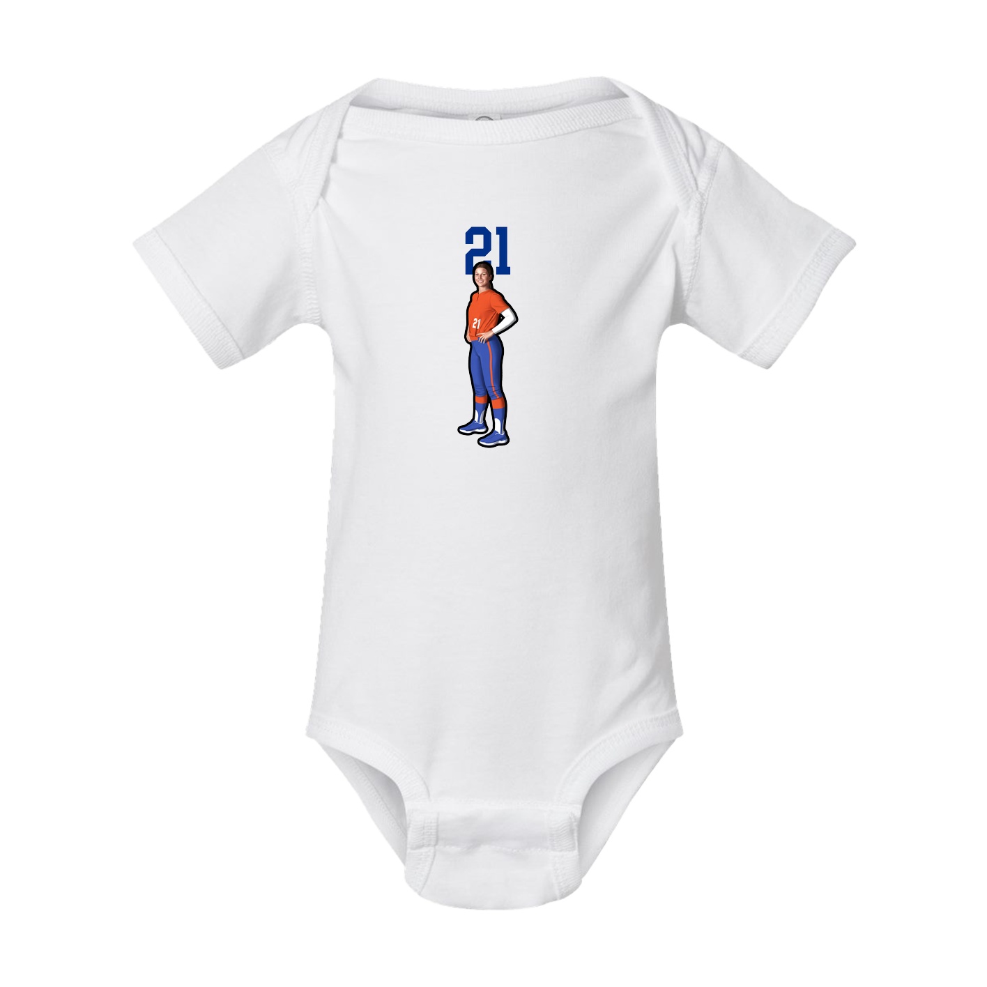 Baby Onesie — Number Top in White