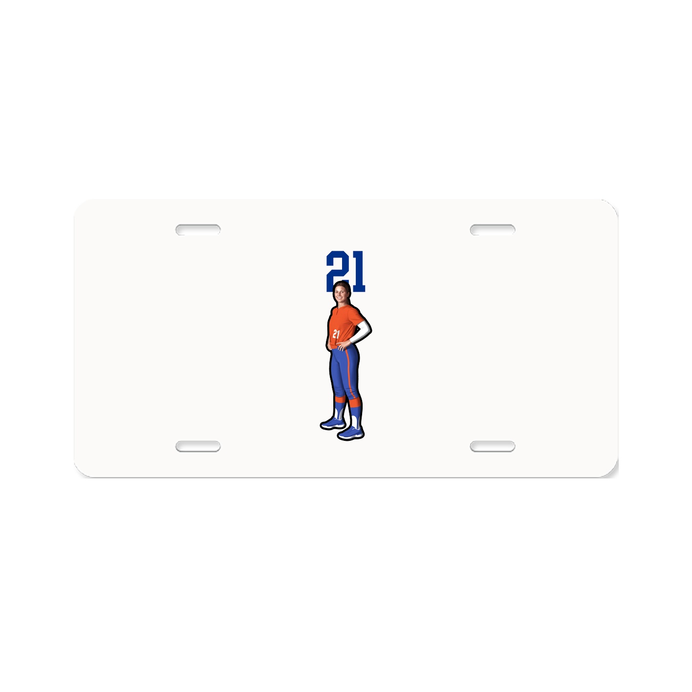 License Plate — Number Top in Classic