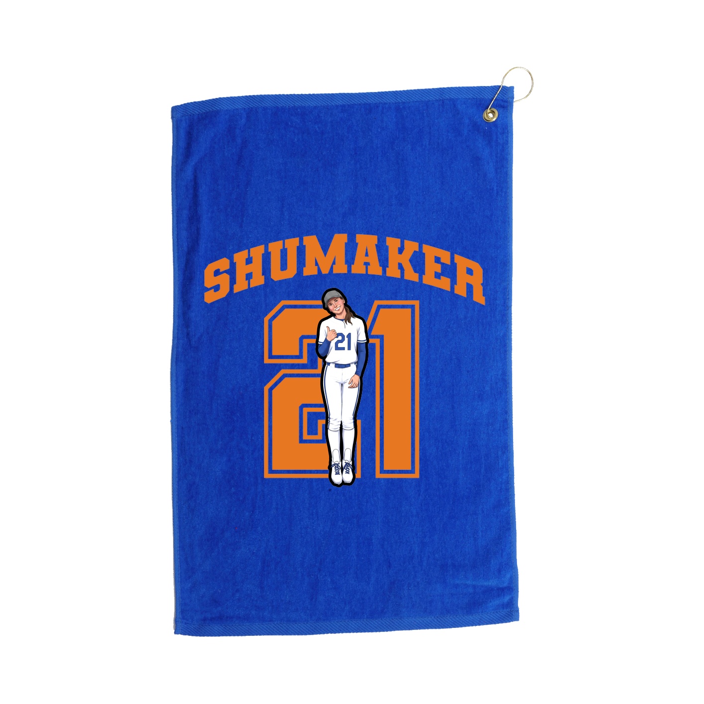 Golf Towel — Number in Royal