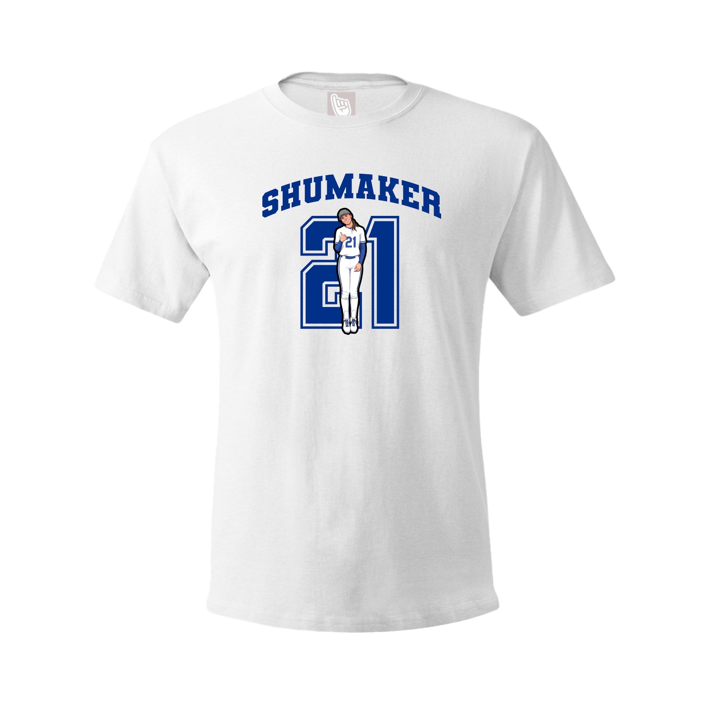 Youth Tee — Number in White