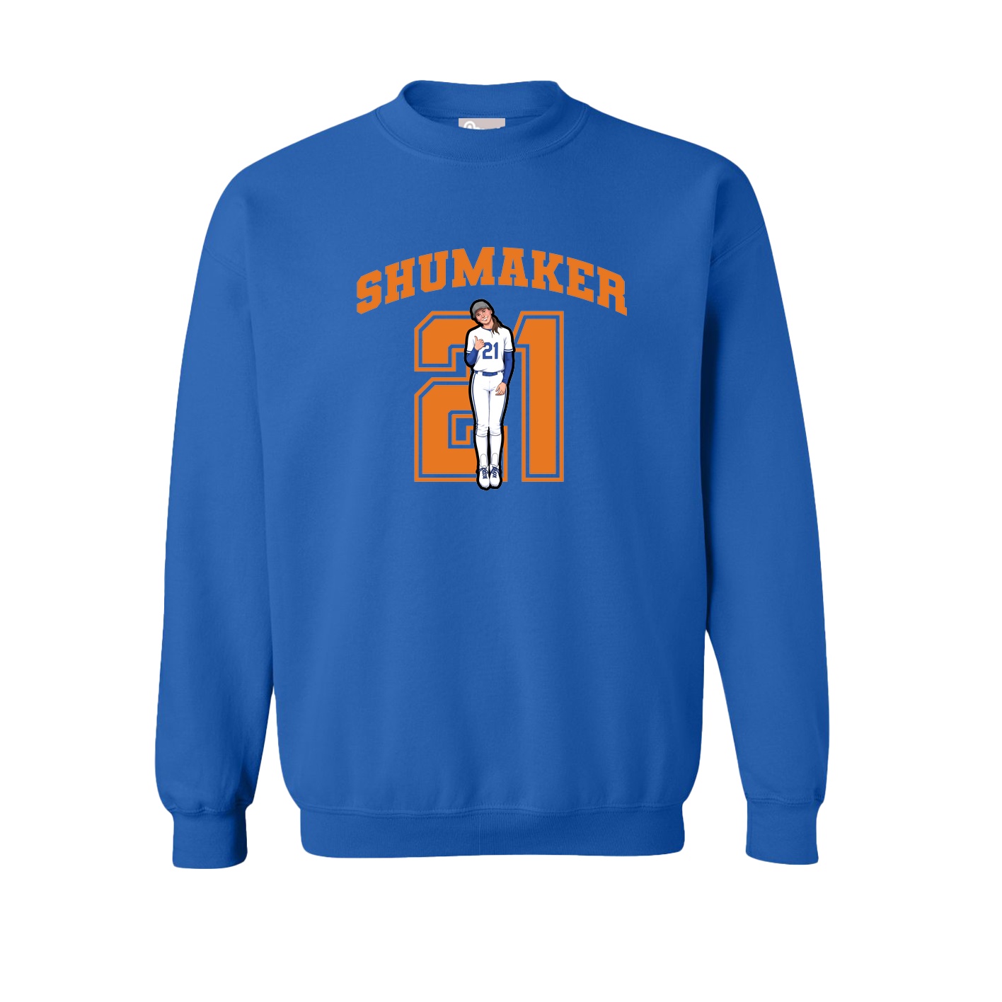 Fleece Crew — Number in Royal