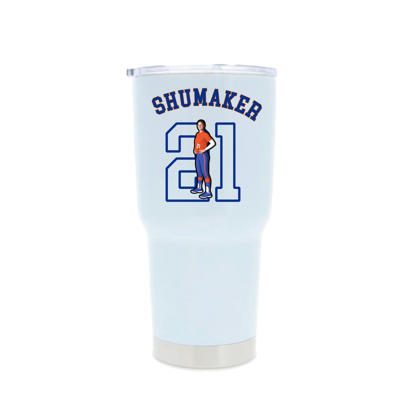 30oz Stainless Steel Tumbler — Shirsey Arch in White