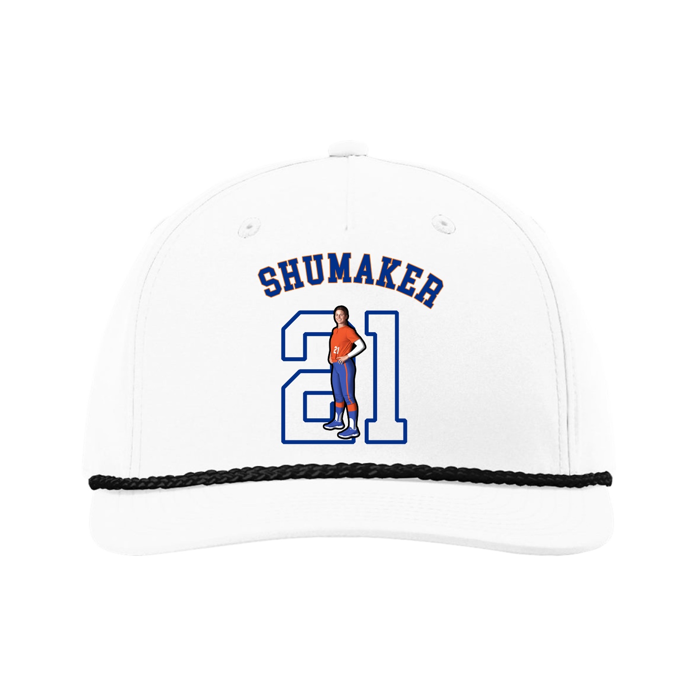 Five-Panel Classic Rope Cap — Shirsey Arch in White