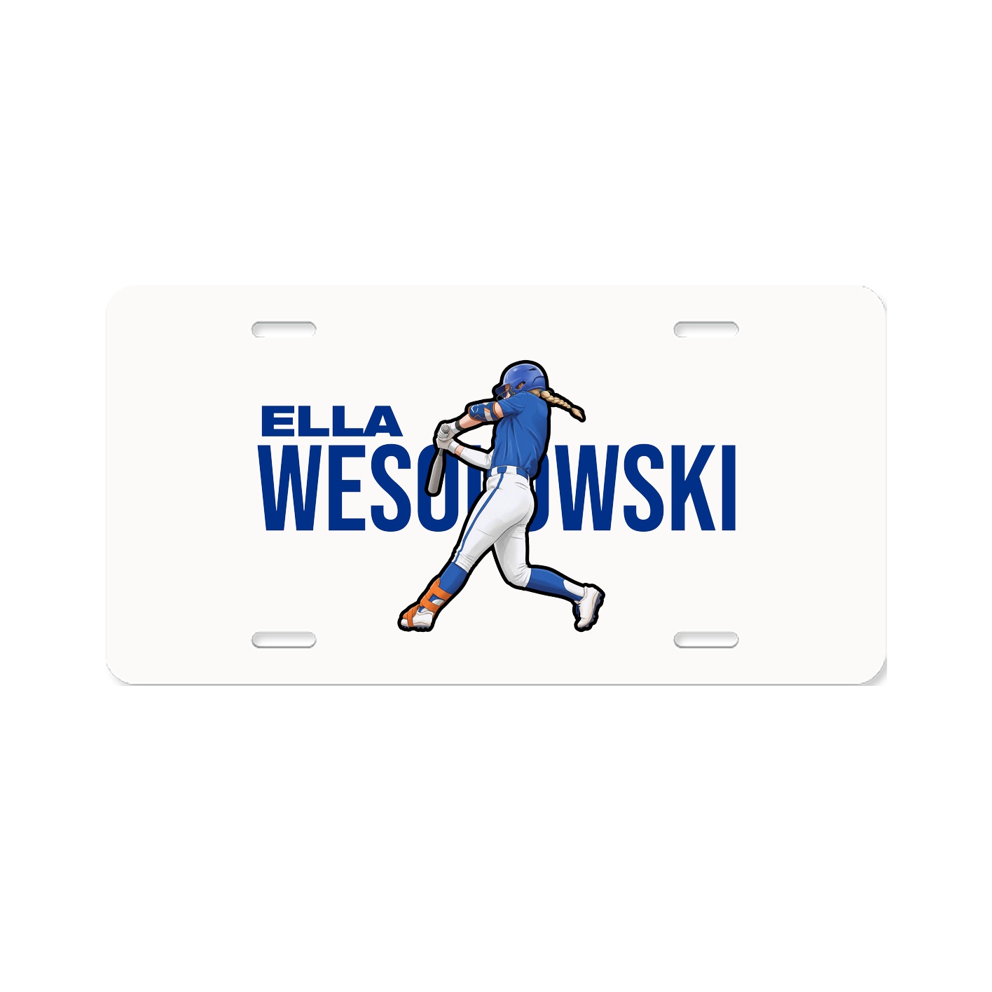 License Plate — Player Name in Classic