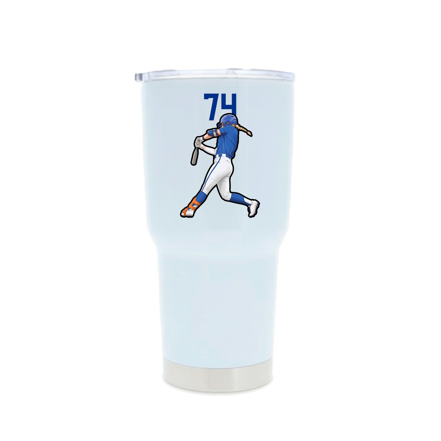30oz Stainless Steel Tumbler — Number Top in White