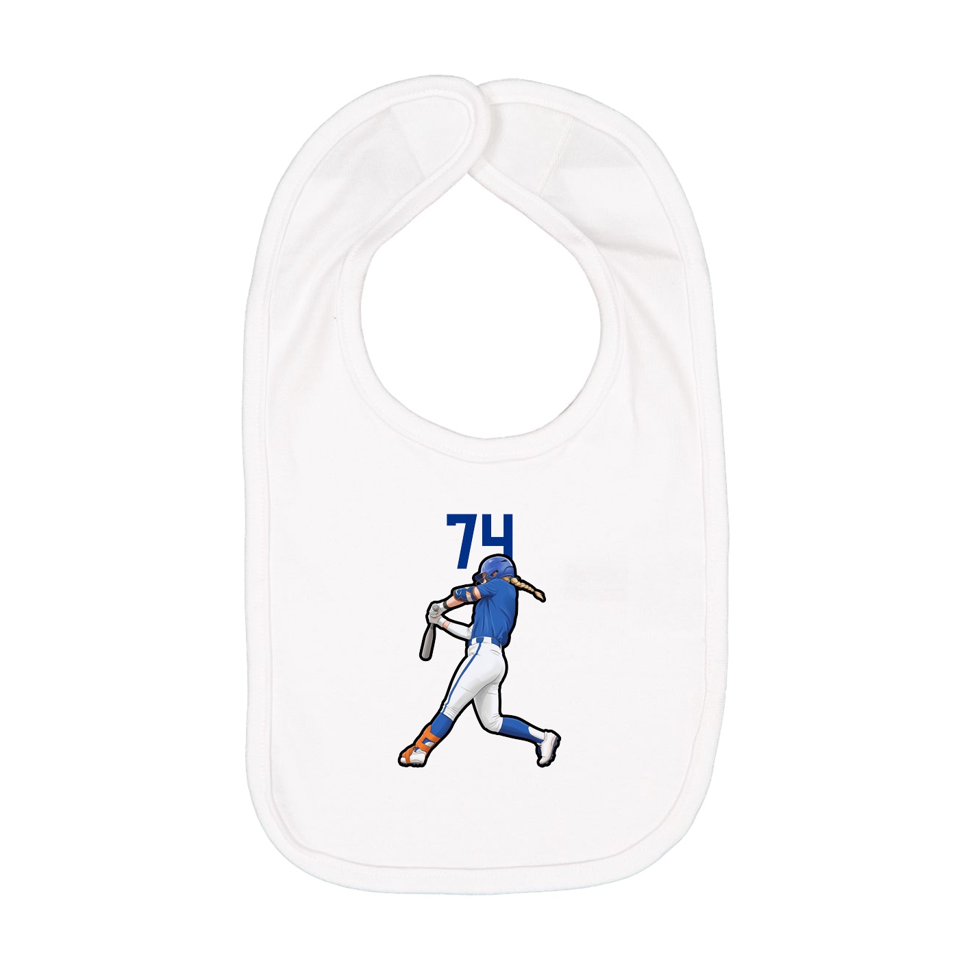Infant Bib — Number Top in White