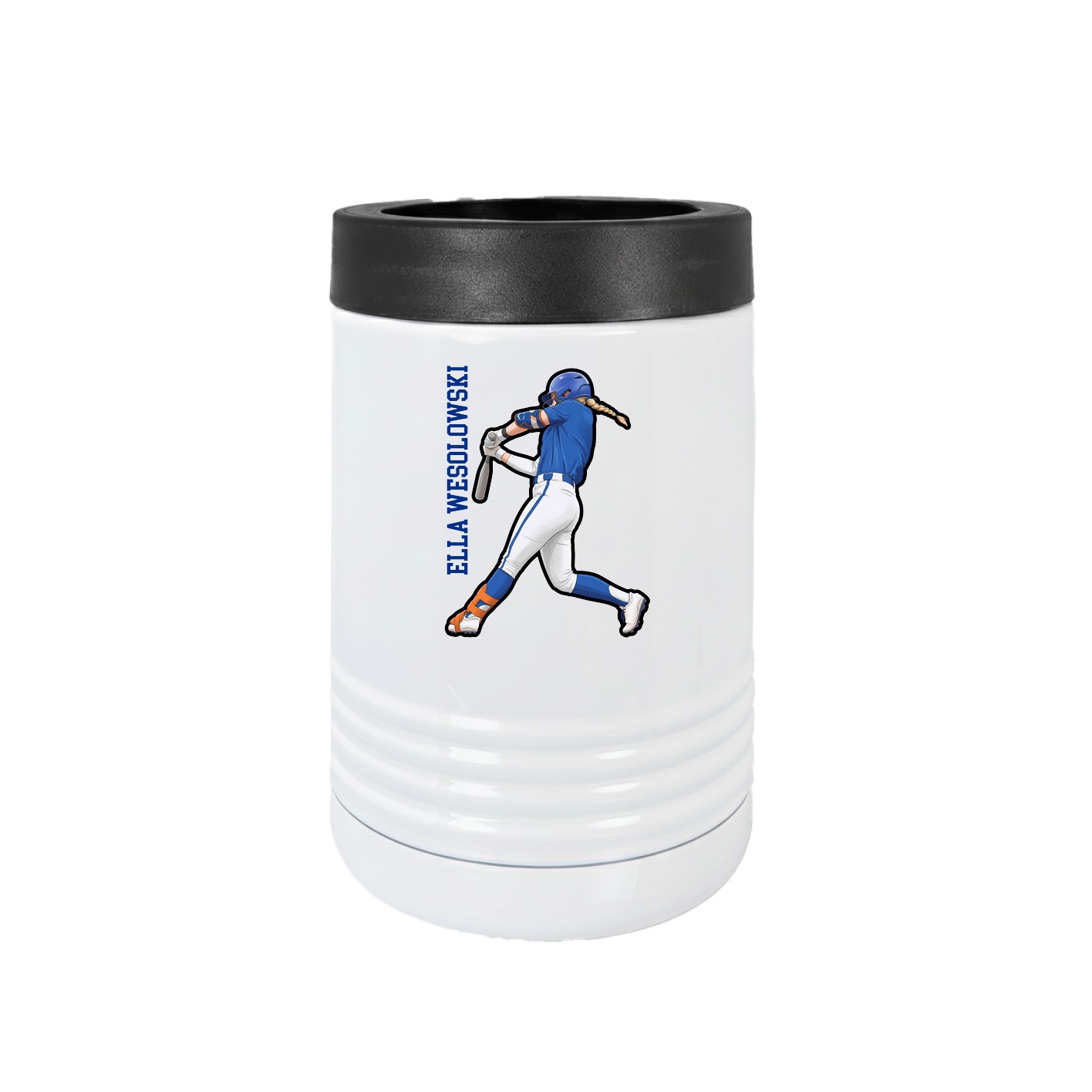 Beverage Holder — Name Vertical in White