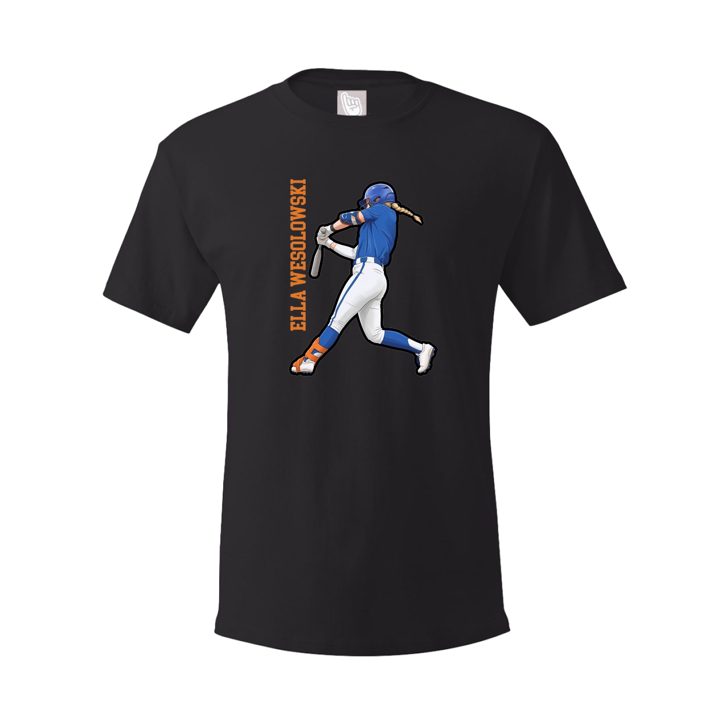 Youth Tee — Name Vertical in Black