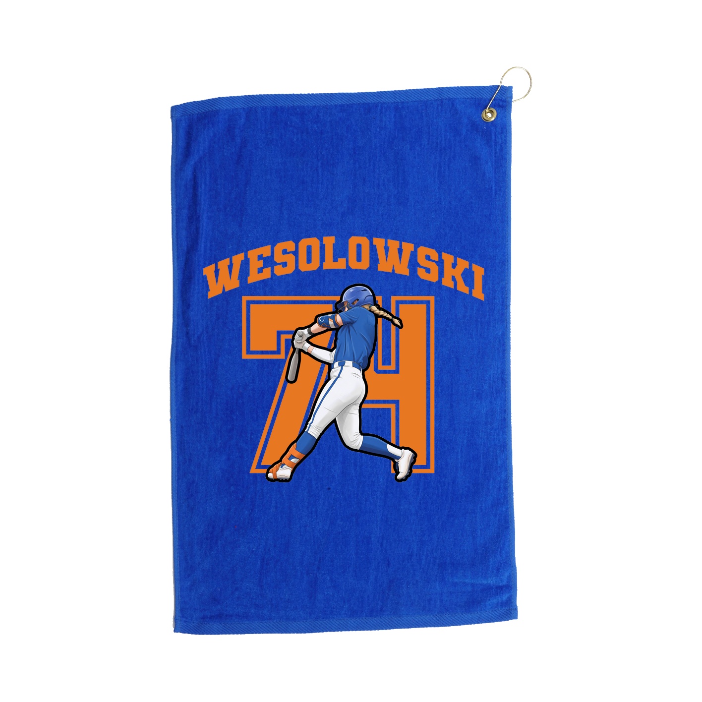 Golf Towel — Number in Royal