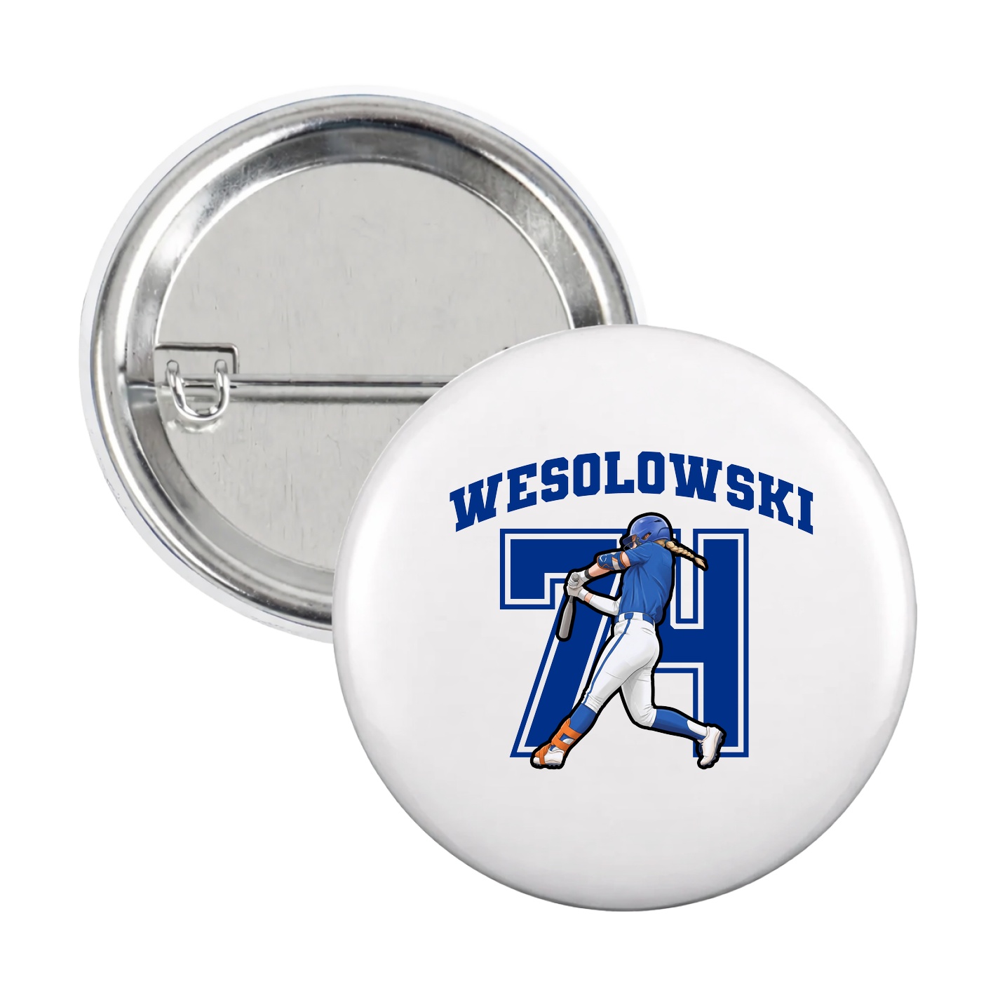 Game Day Button — Number in White