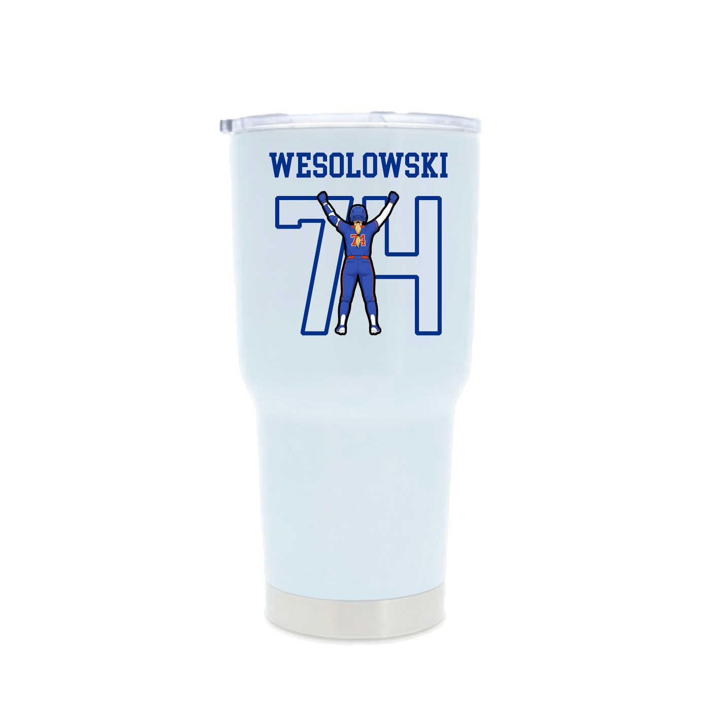 30oz Stainless Steel Tumbler — Shirsey in White