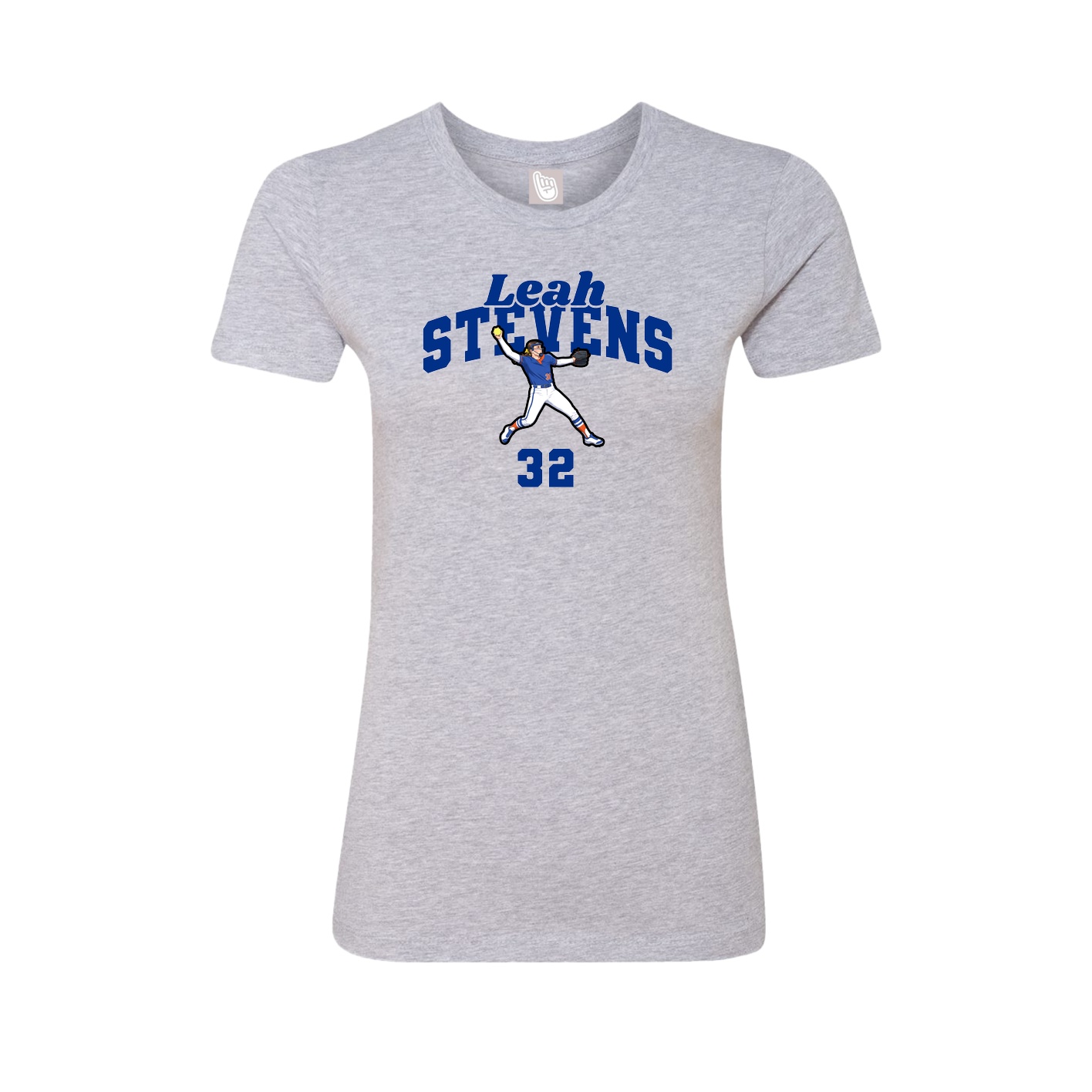 Fitted Women's Tee — Signature Arch in Grey