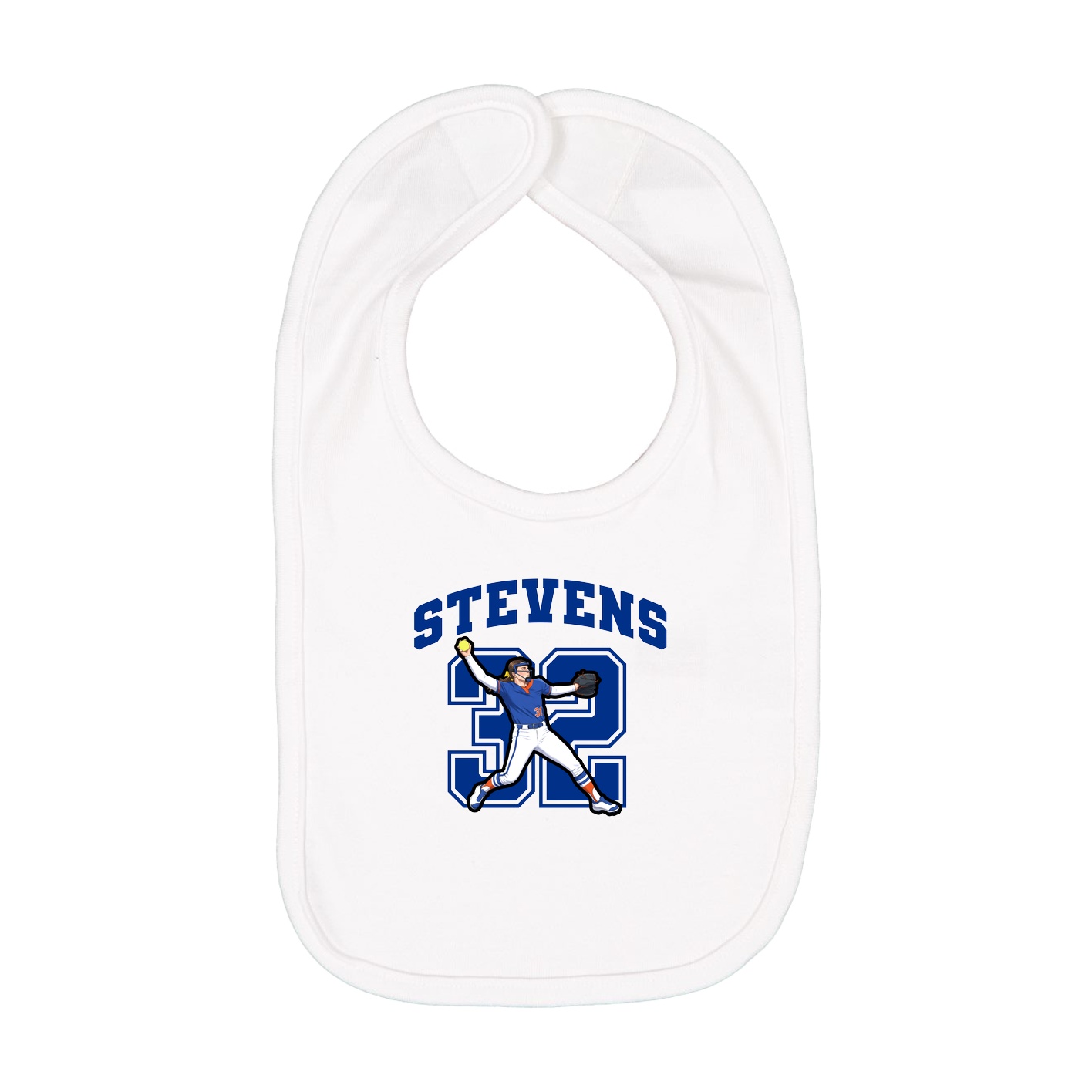 Infant Bib — Number in White