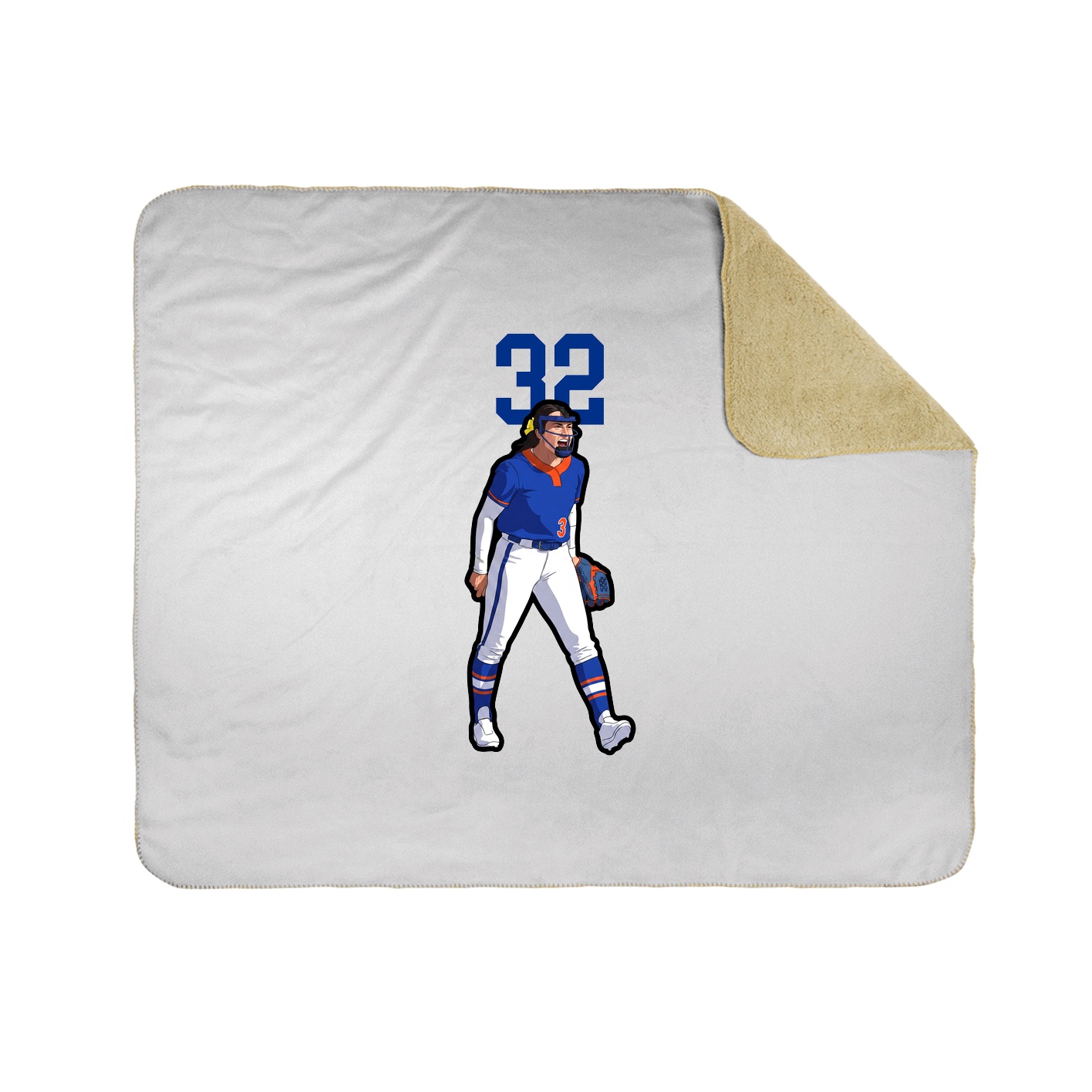 Throw Blanket — Number Top in White