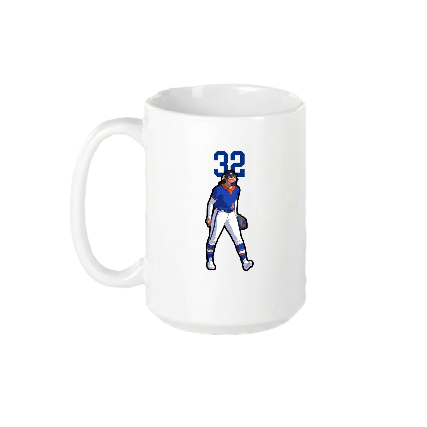 15oz Coffee Mug — Number Top in White