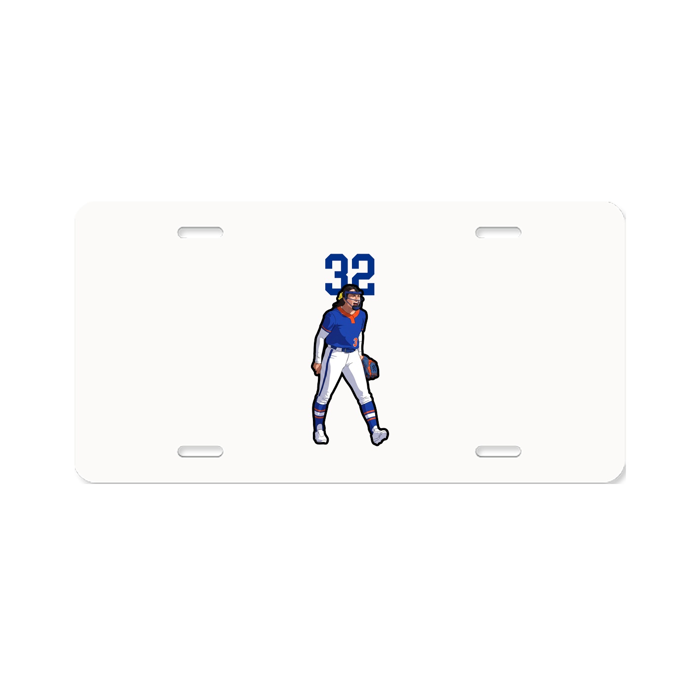 License Plate — Number Top in Classic