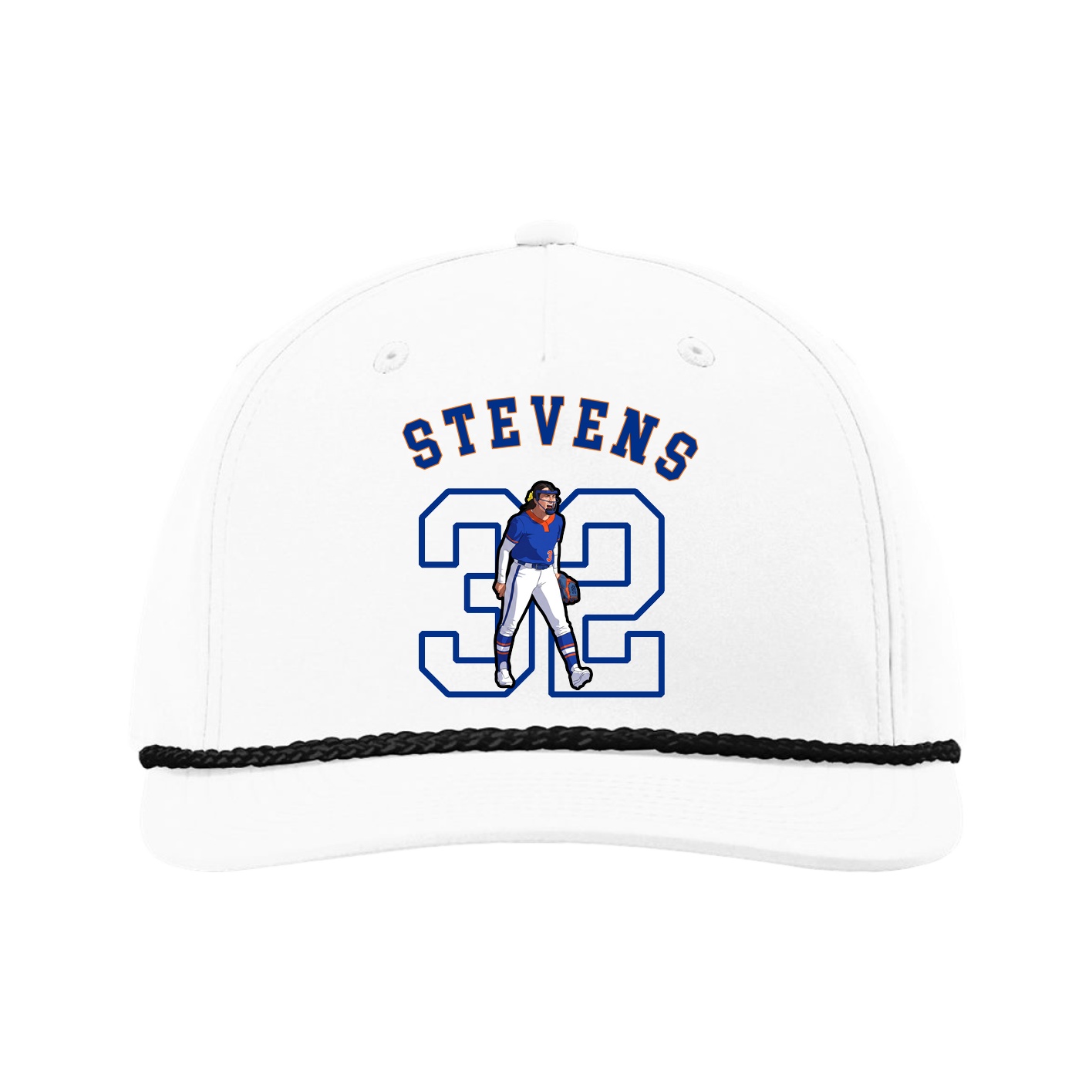 Five-Panel Classic Rope Cap — Shirsey Arch in White