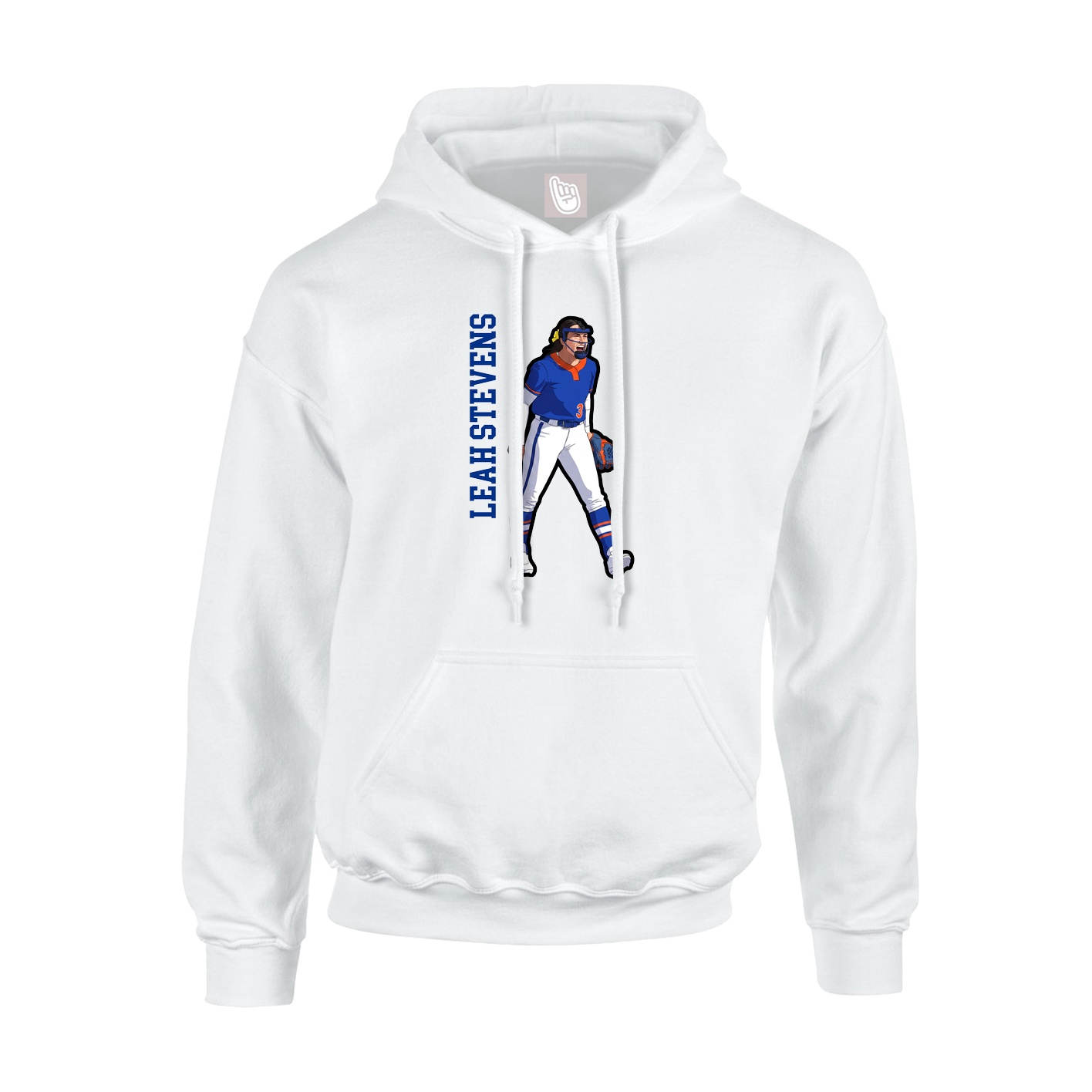 Hoodie — Name Vertical in White