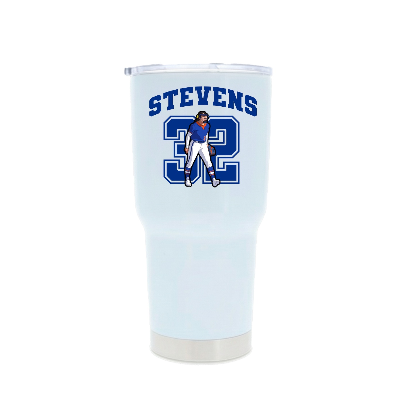 30oz Stainless Steel Tumbler — Number in White