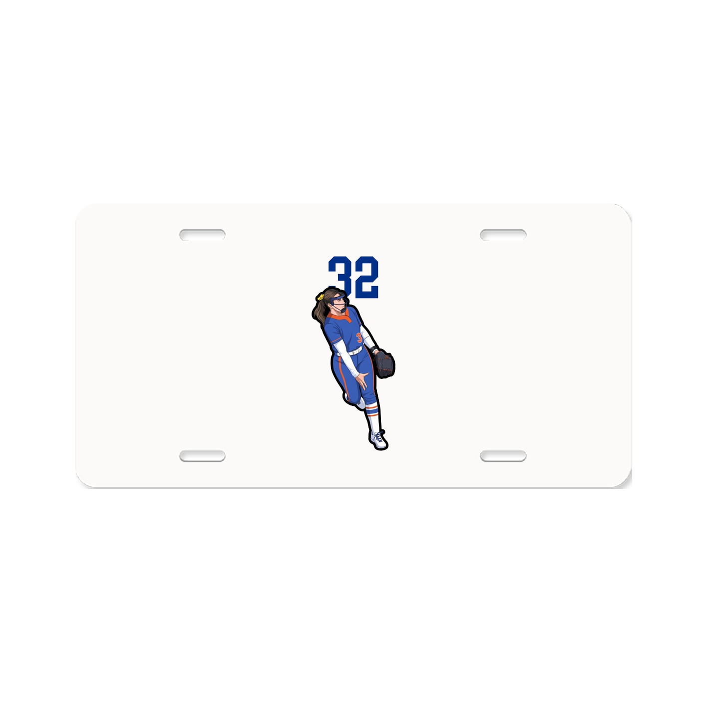 License Plate — Number Top in Classic