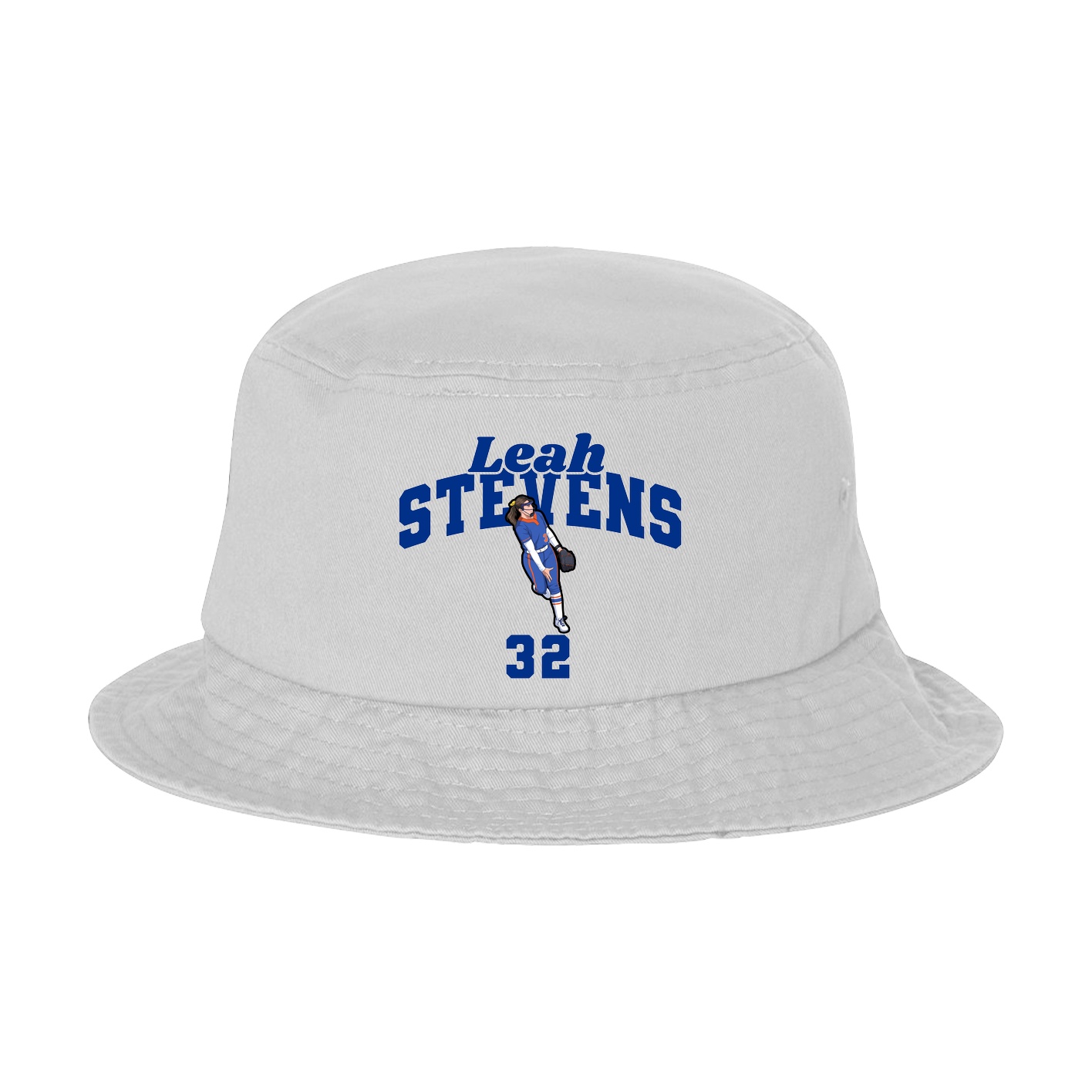 Bucket Cap — Signature Arch in White