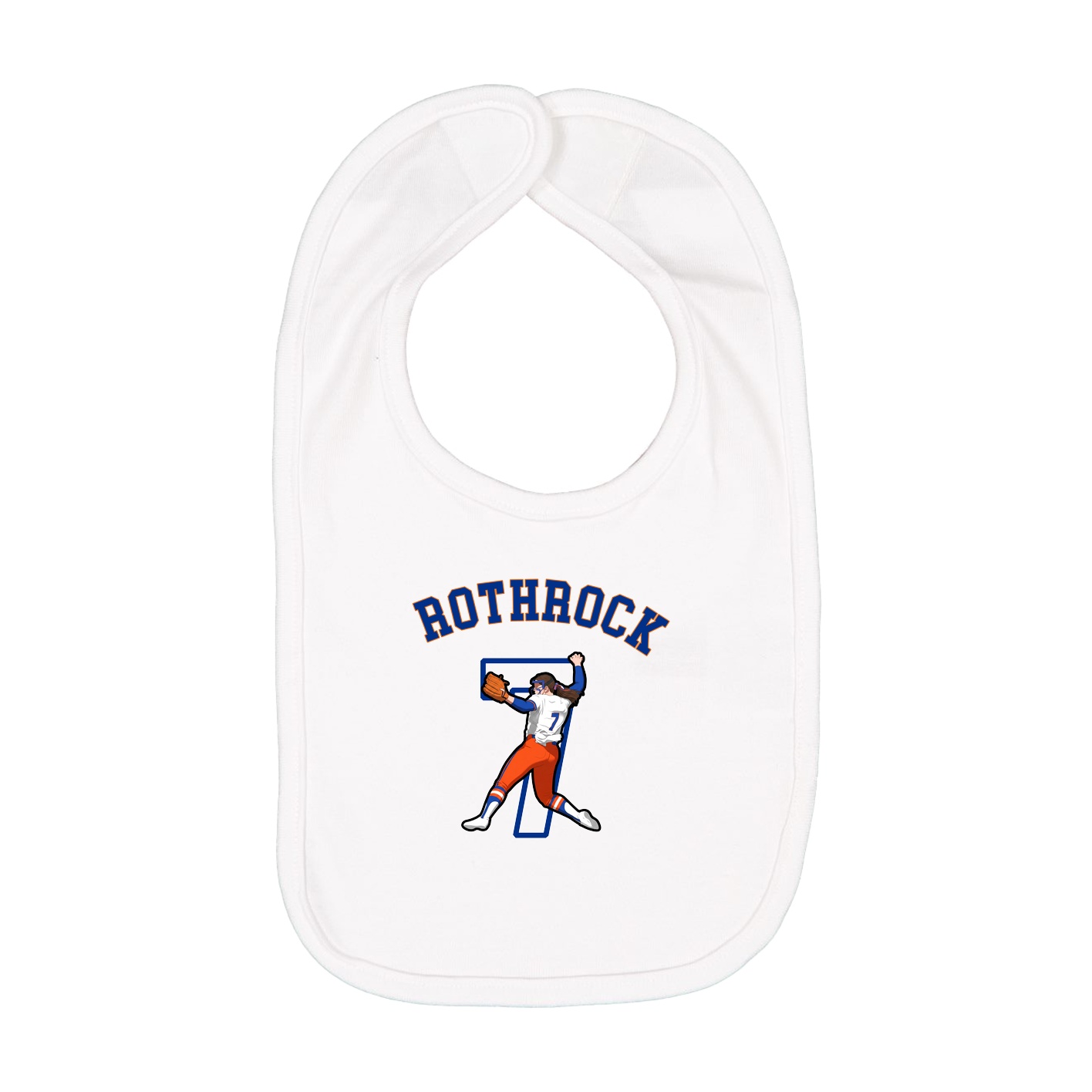 Infant Bib — Shirsey Arch in White