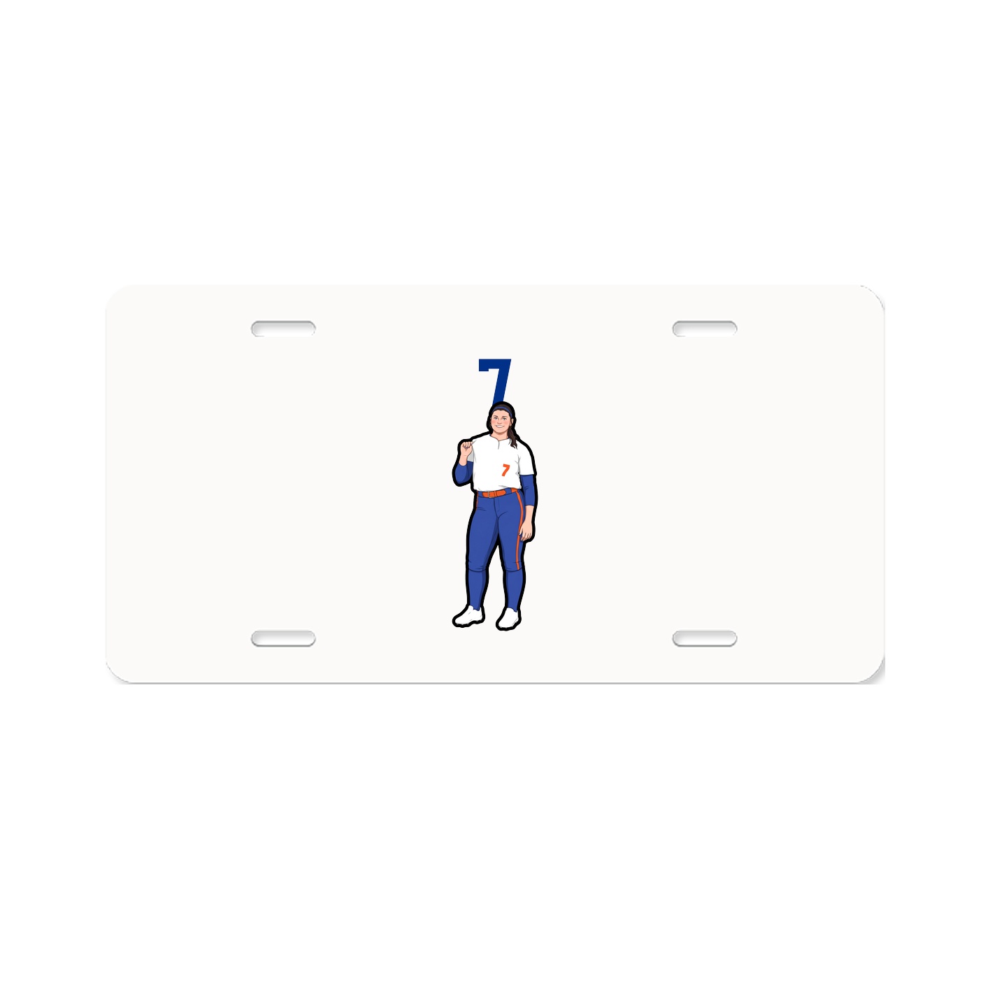 License Plate — Number Top in Classic