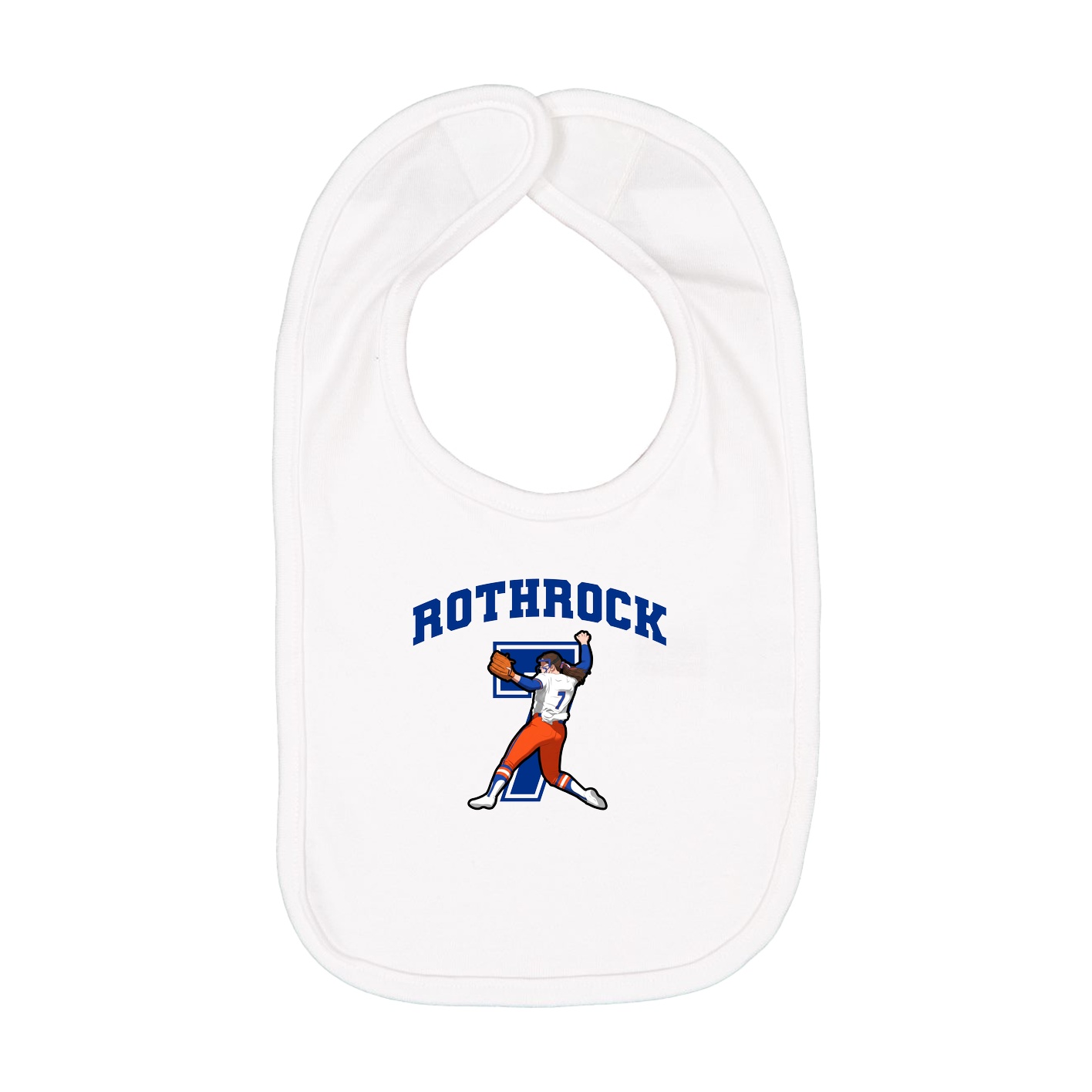 Infant Bib — Number in White