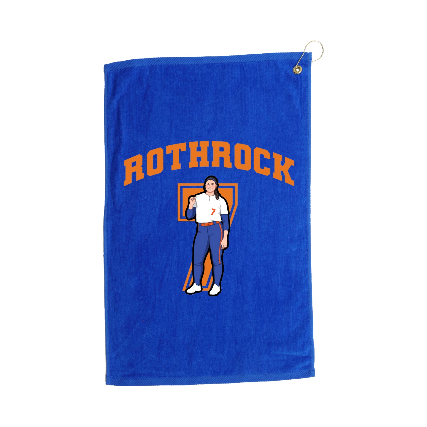 Golf Towel — Number in Royal