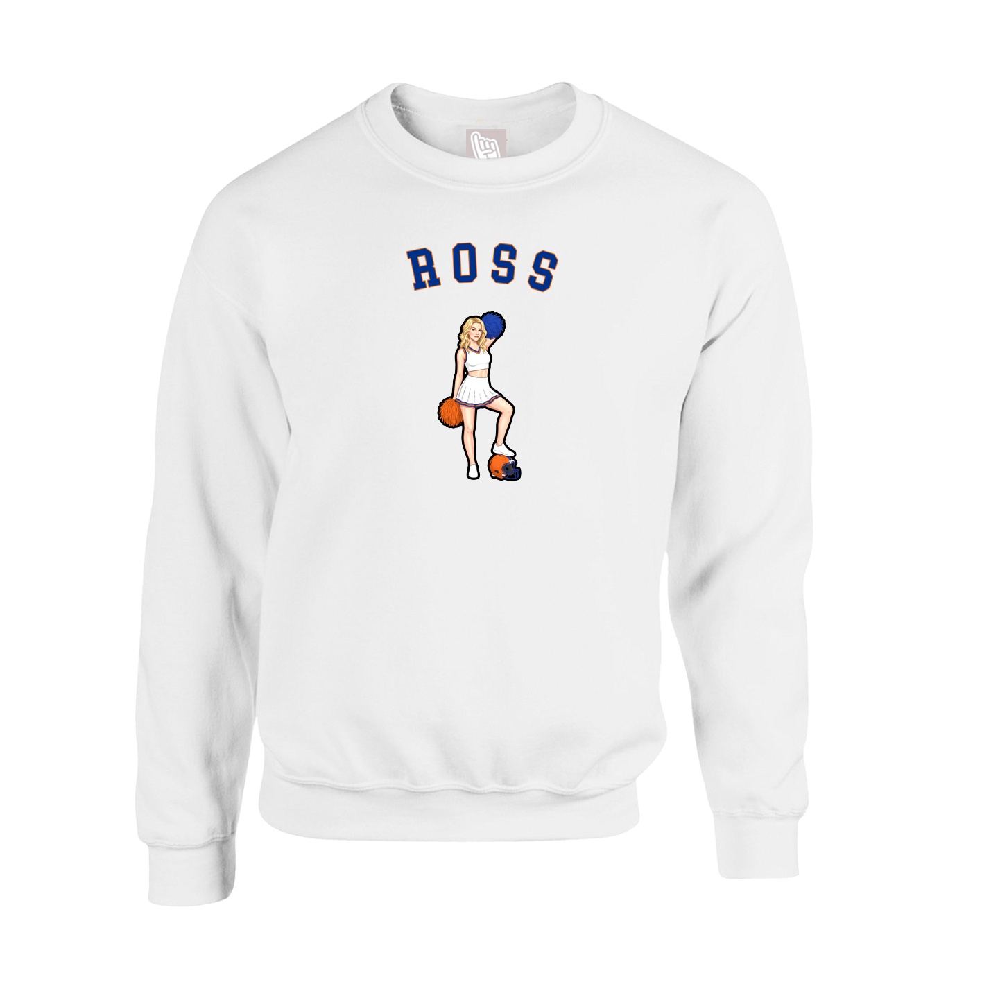 Fleece Crew — Shirsey Arch in White