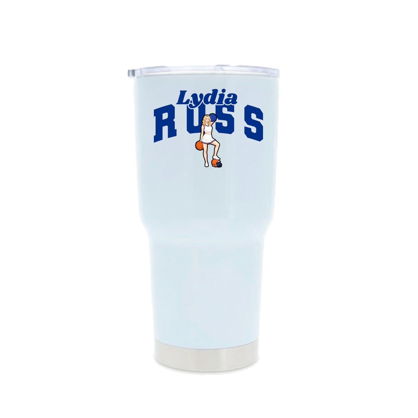 30oz Stainless Steel Tumbler — Signature Arch in White