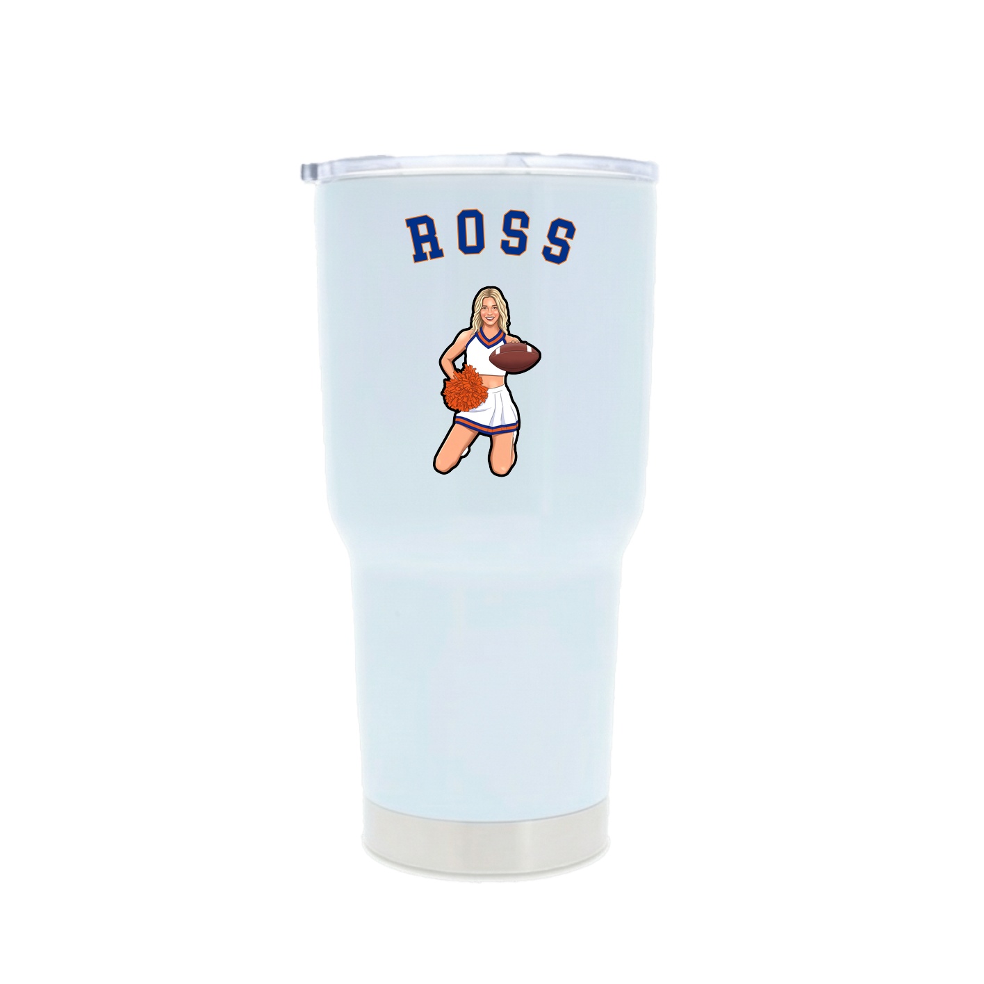 30oz Stainless Steel Tumbler — Shirsey Arch in White