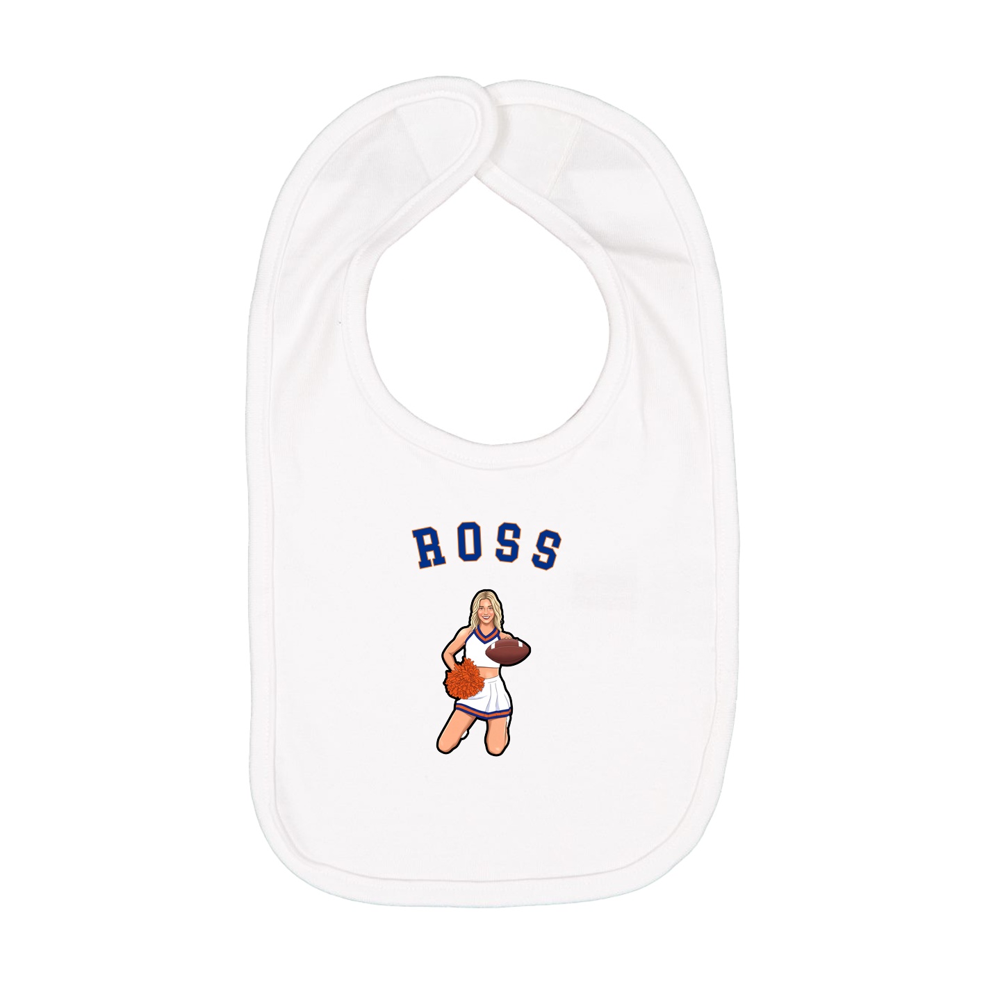 Infant Bib — Shirsey Arch in White