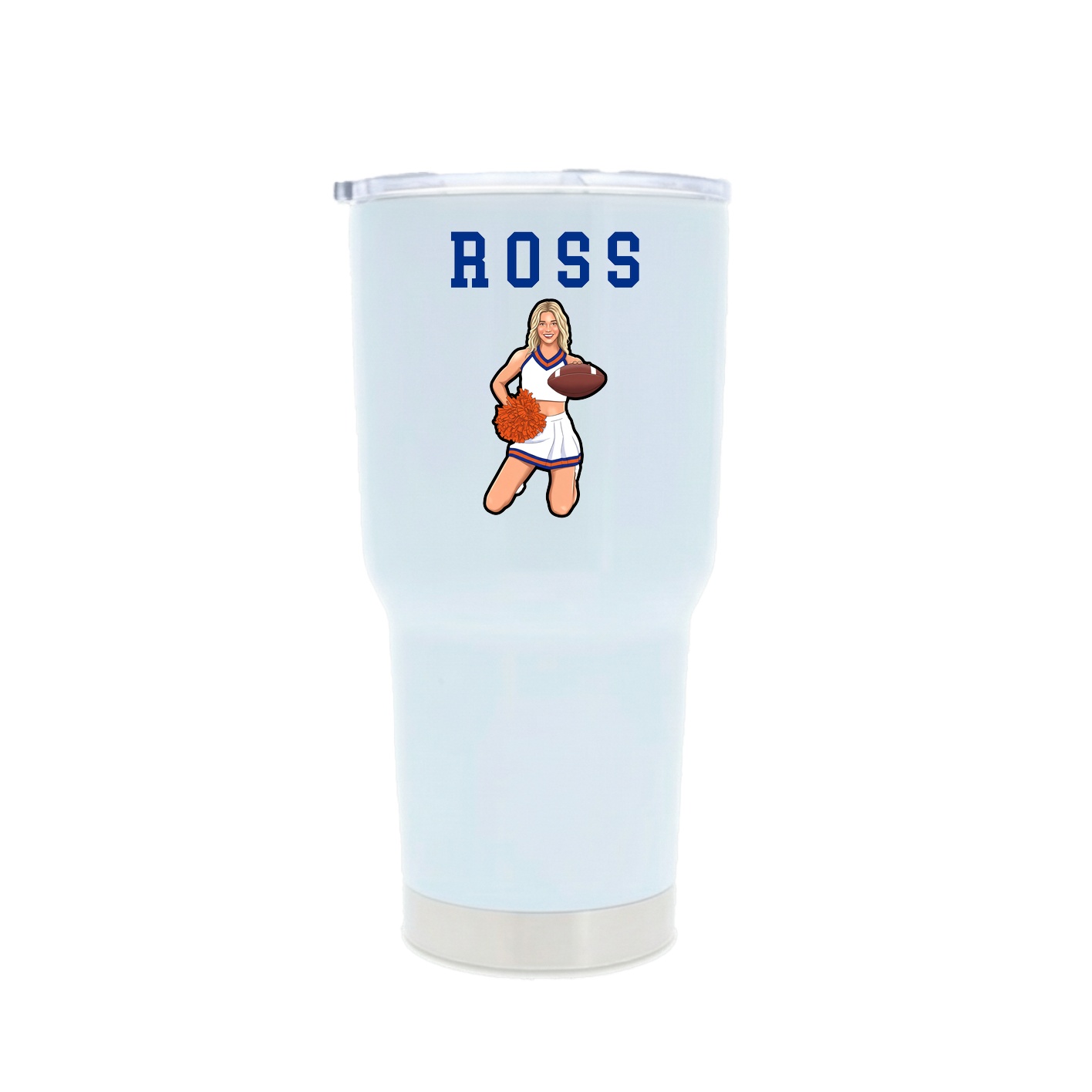 30oz Stainless Steel Tumbler — Shirsey in White