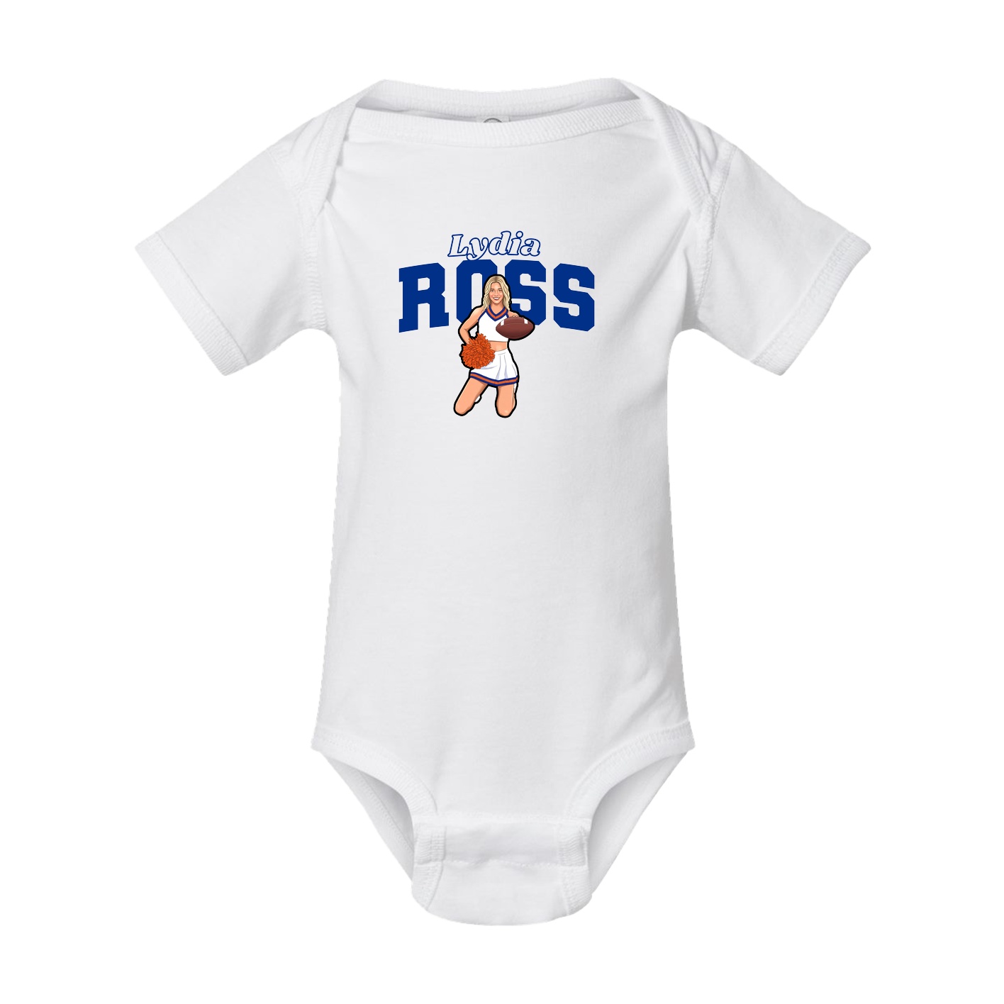 Baby Onesie — Name Arch in White