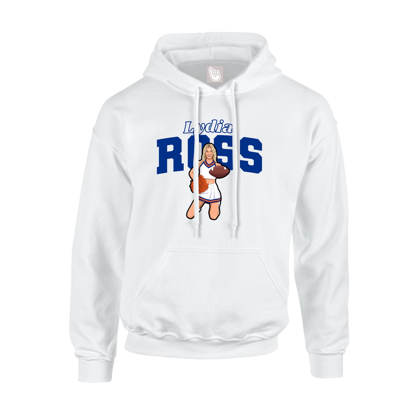 Hoodie — Name Arch in White