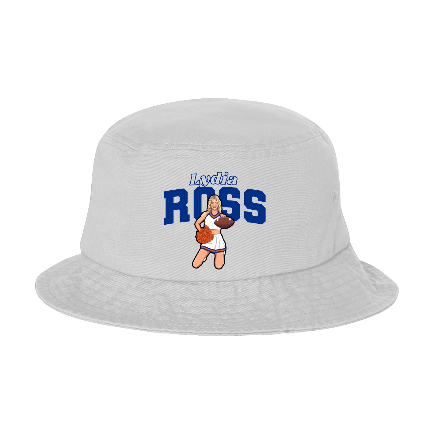 Bucket Cap — Name Arch in White